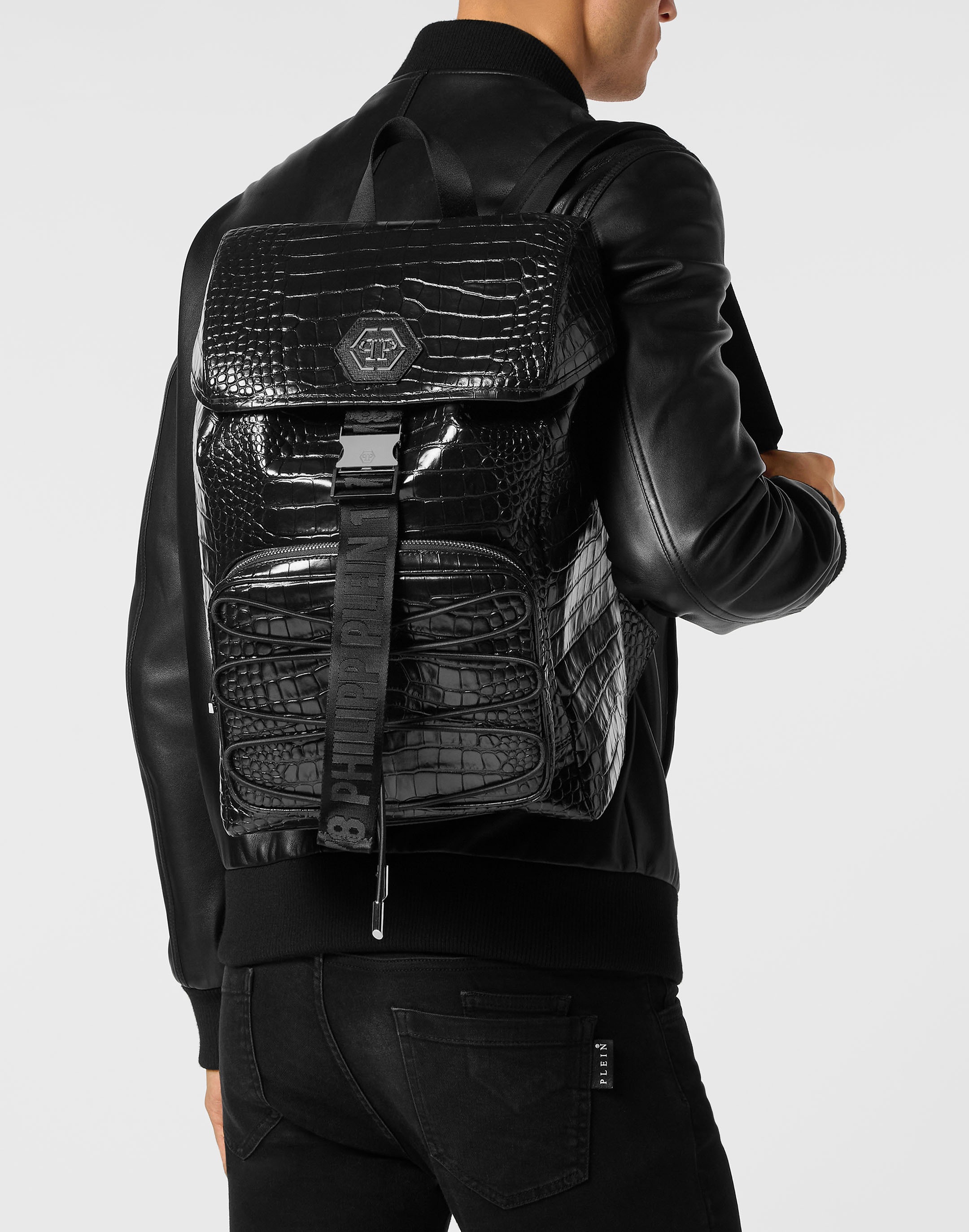 Thumbnail - PHILIPP PLEIN Freizeitrucksack "Monogram Crocco Print"
