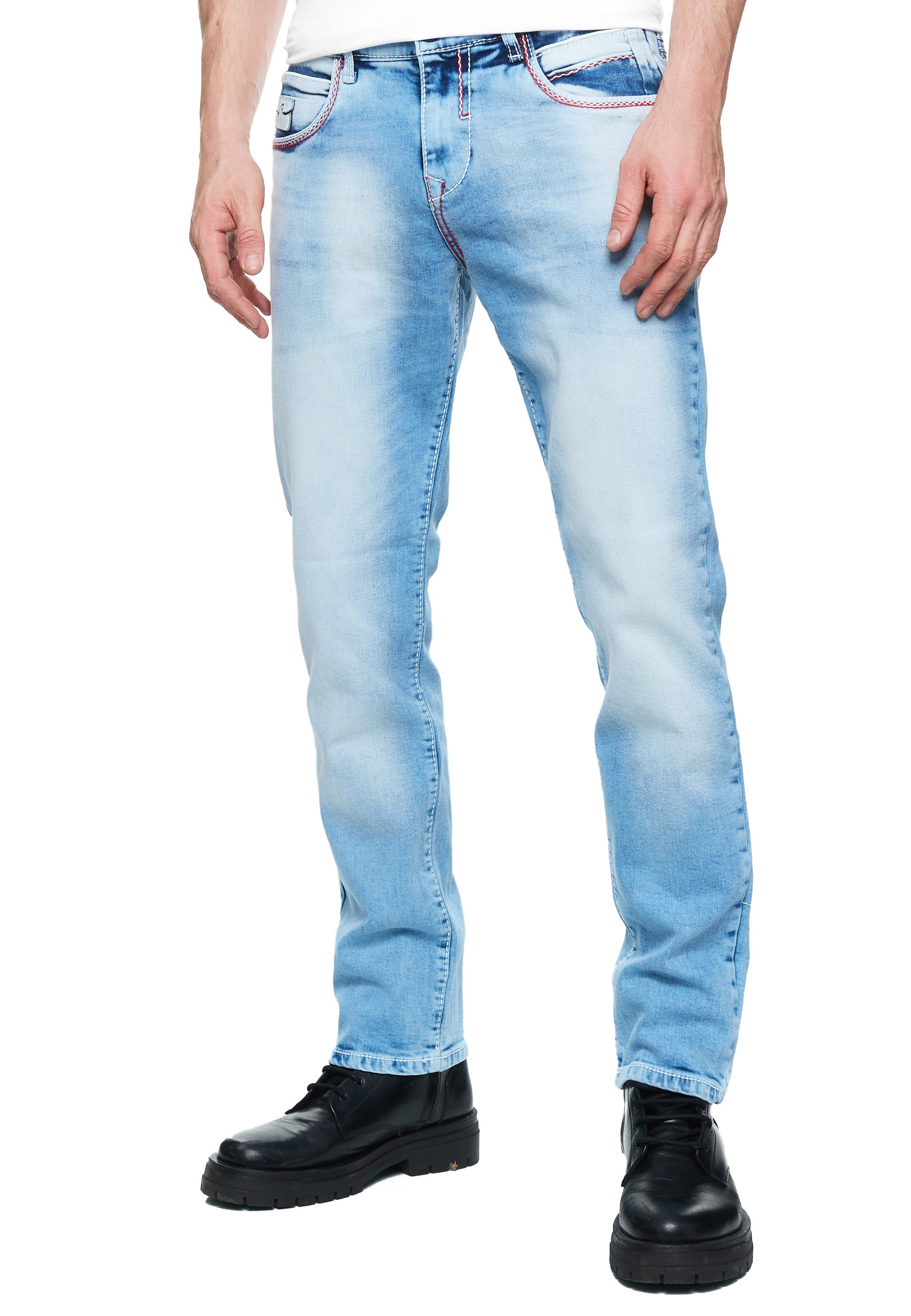 Straight-Jeans »TOYAMA«, mit coolen Kontrastnähten