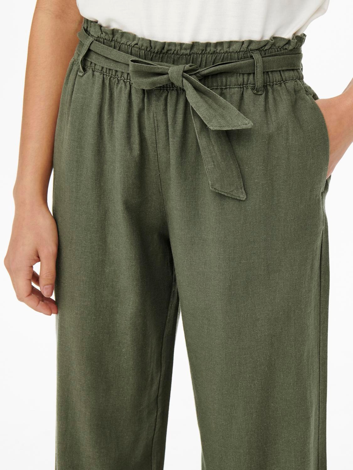 JDY Culotte "JDYSAY MW LINEN BELT PANT WVN NOOS", Sommerhose mit Leinen günstig online kaufen