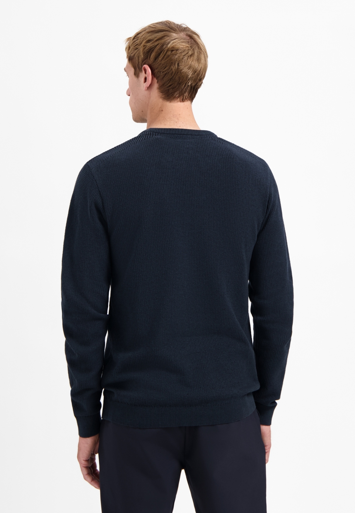 NO EXCESS V-Ausschnitt-Pullover »No Excess Pullover mit Schulterrippung«