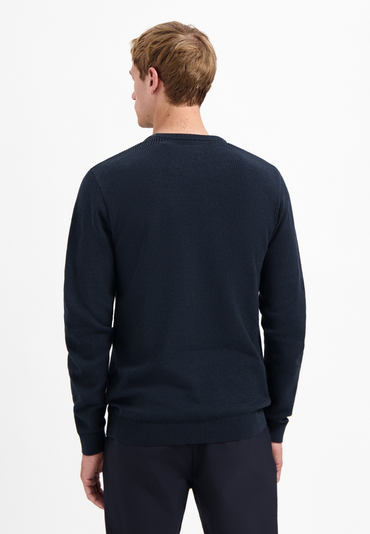 NO EXCESS V-Ausschnitt-Pullover "No Excess Pullover mit Schulterrippung" günstig online kaufen