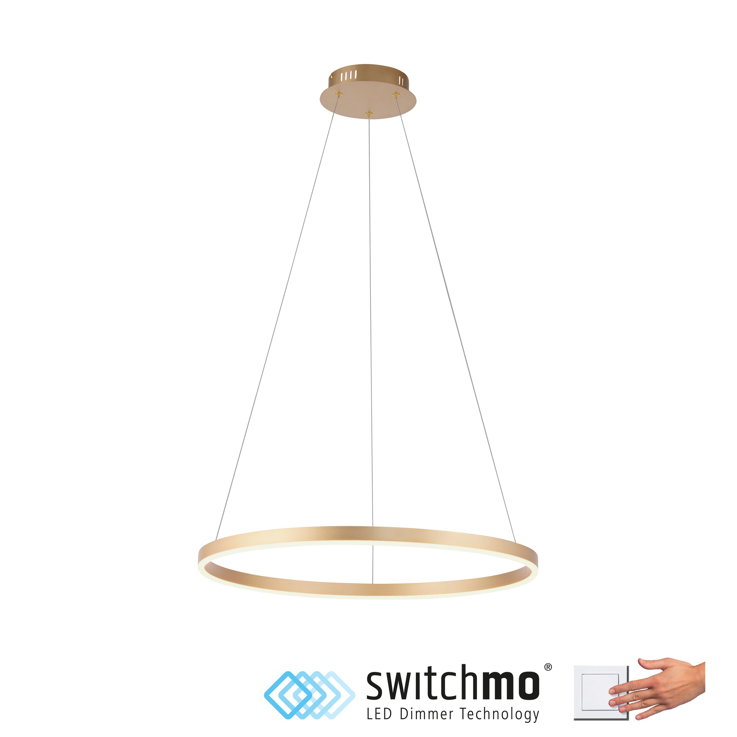 JUST LIGHT Pendelleuchte »RITUS«, 1 flammig, Leuchtmittel LED-Board | LED fest integriert, LED, dimmbar, Switchmo