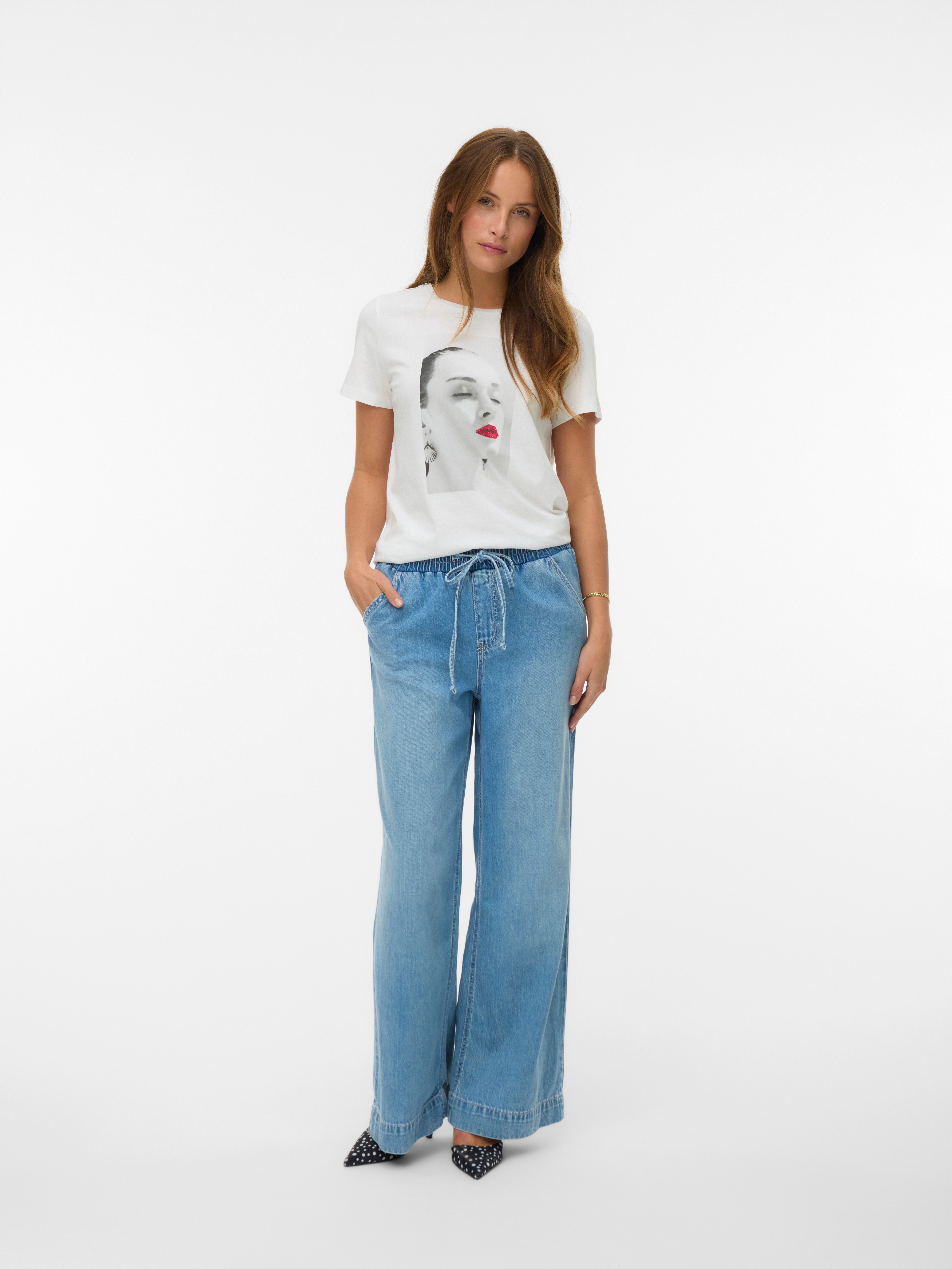 Thumbnail - Vero Moda Kurzarmshirt "VMJAMAICA S/S T-SHIRT JRS BTQ" Baumwolle
