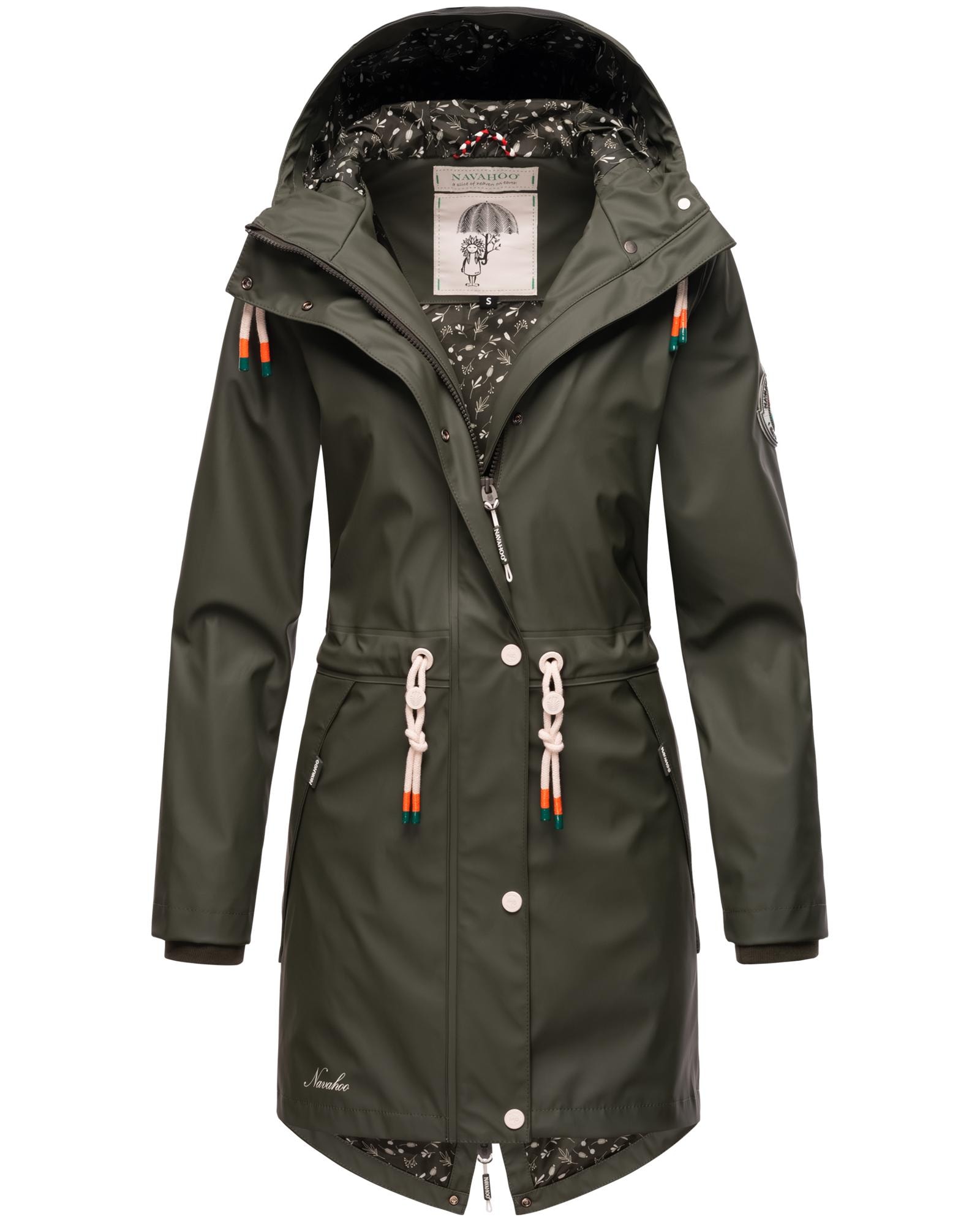 Navahoo Regenjacke "Tropical Stormoo", mit Kapuze, modischer Damen Outdoor Regenmantel