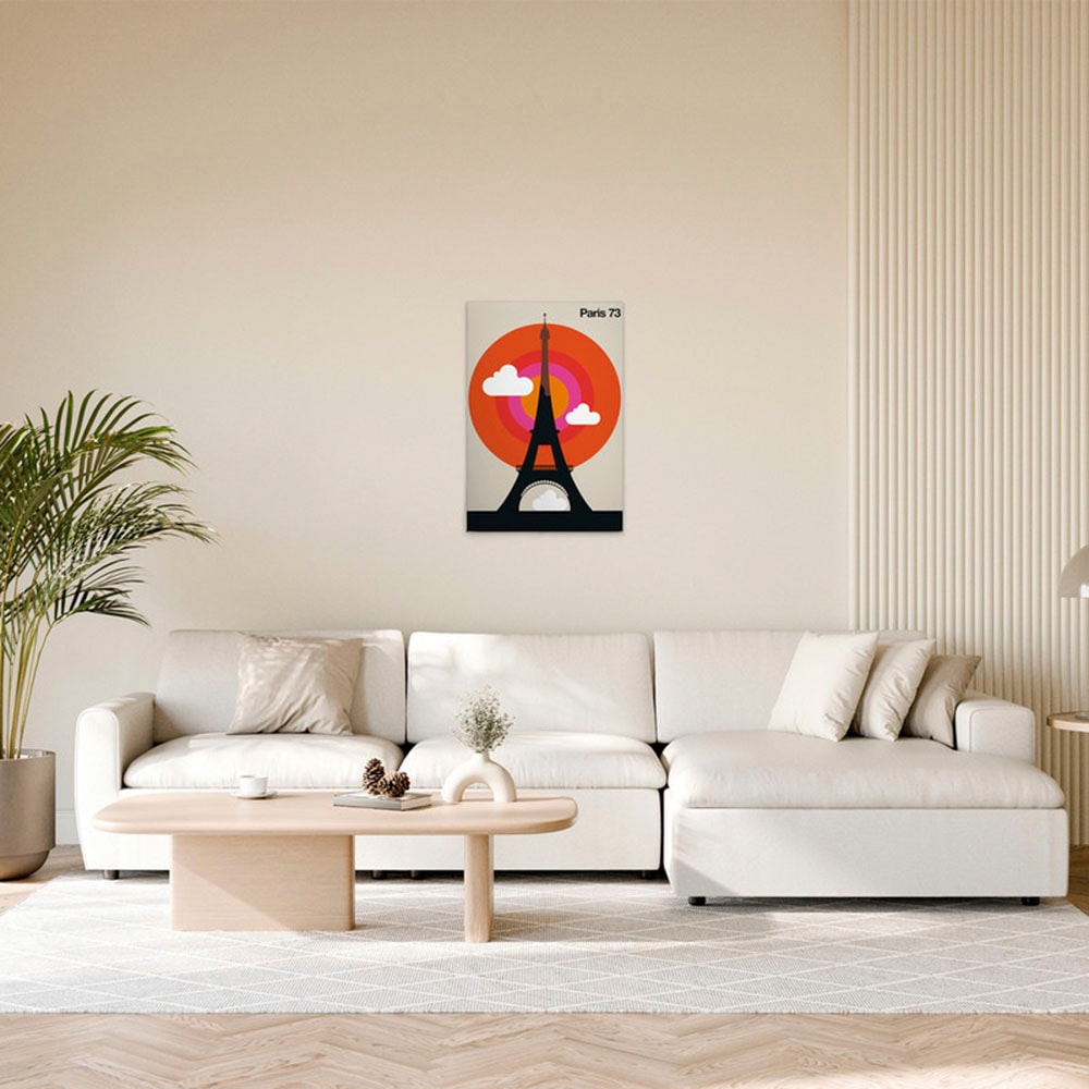 A.S. Création Leinwandbild "Paris73 - Wandbild Creme Schwarz Orange Keilrah günstig online kaufen