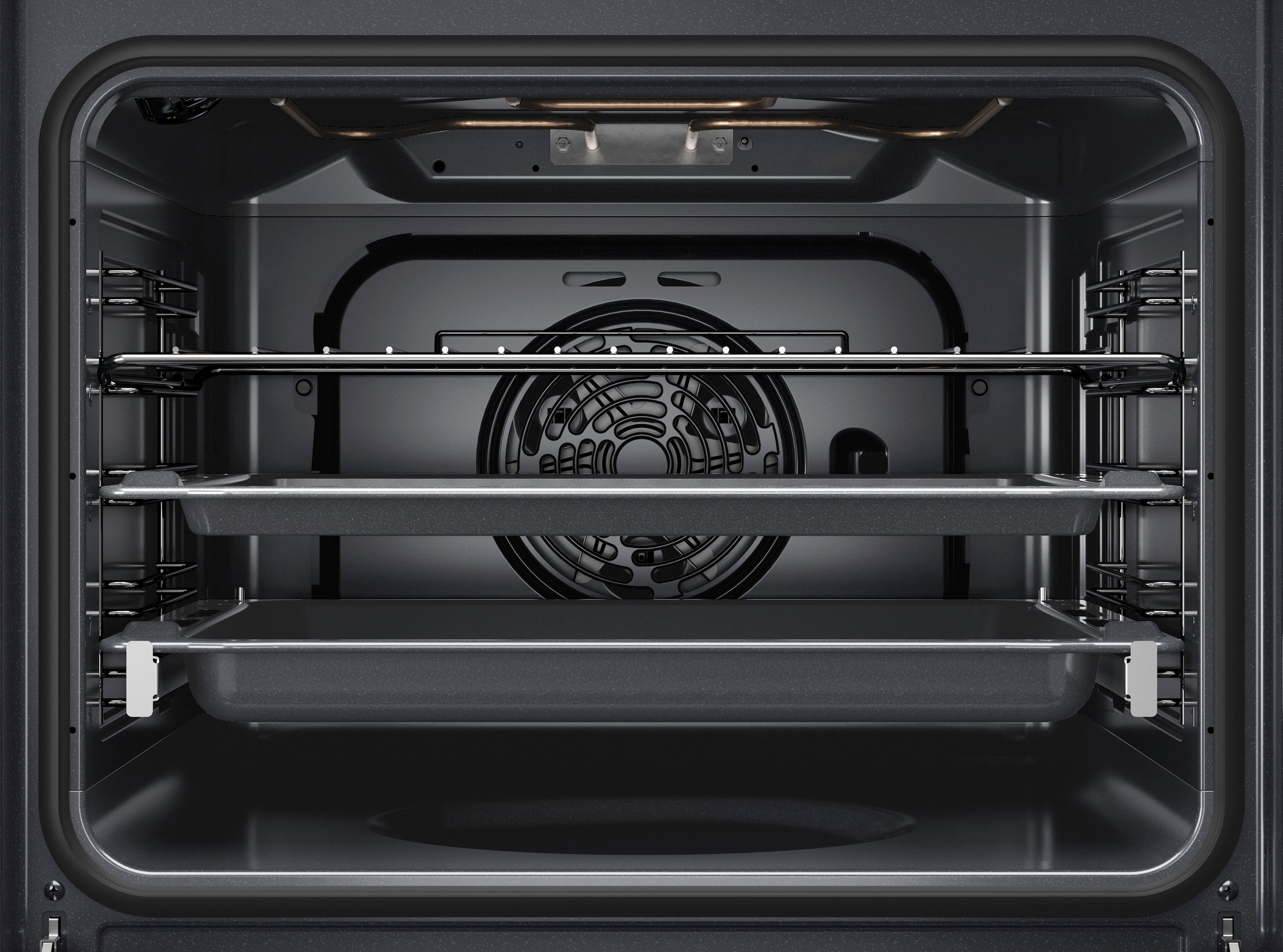 BAUKNECHT Einbaubackofen  »BBA2S85HU1K«, mit 1-fach-Teleskopauszug, Gentle Steam