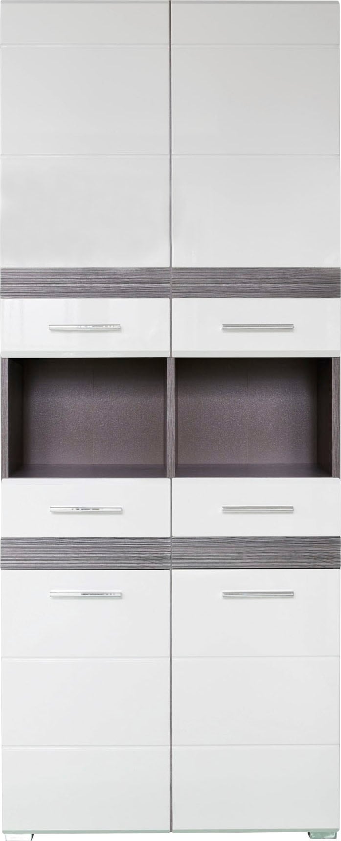 welltime Hochschrank "Toulon", Badschrank mit 2 Schubladen und offenen Fäch günstig online kaufen