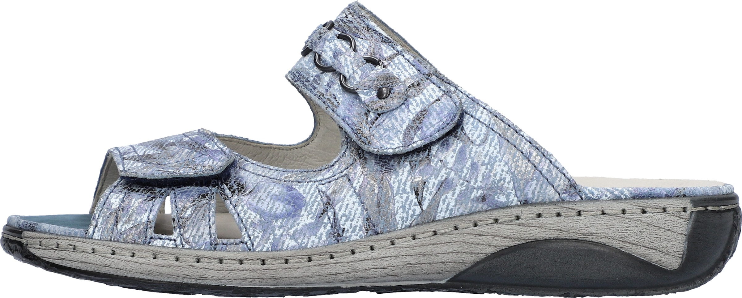 Waldläufer Pantolette »GARDA«, Sommerschuh, Klettschuh, Hausschuh in Bequemweite G (= weit)