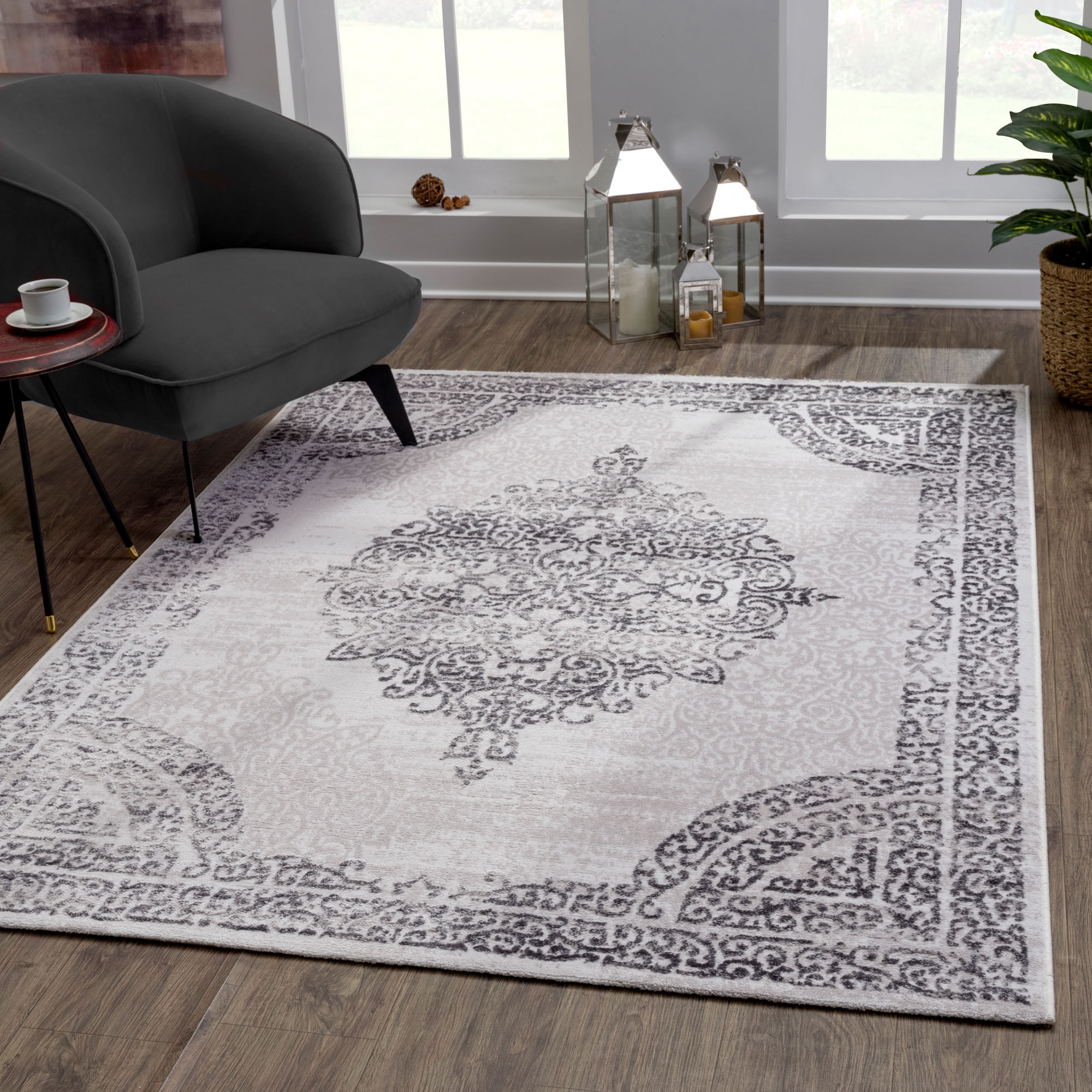 Sanat Teppich "Evra 7001, auch als Läufer hältlich" rechteckig 22 mm Höhe Wohnzimmer, Kurzflor, modern, Hoch Tief Struktur