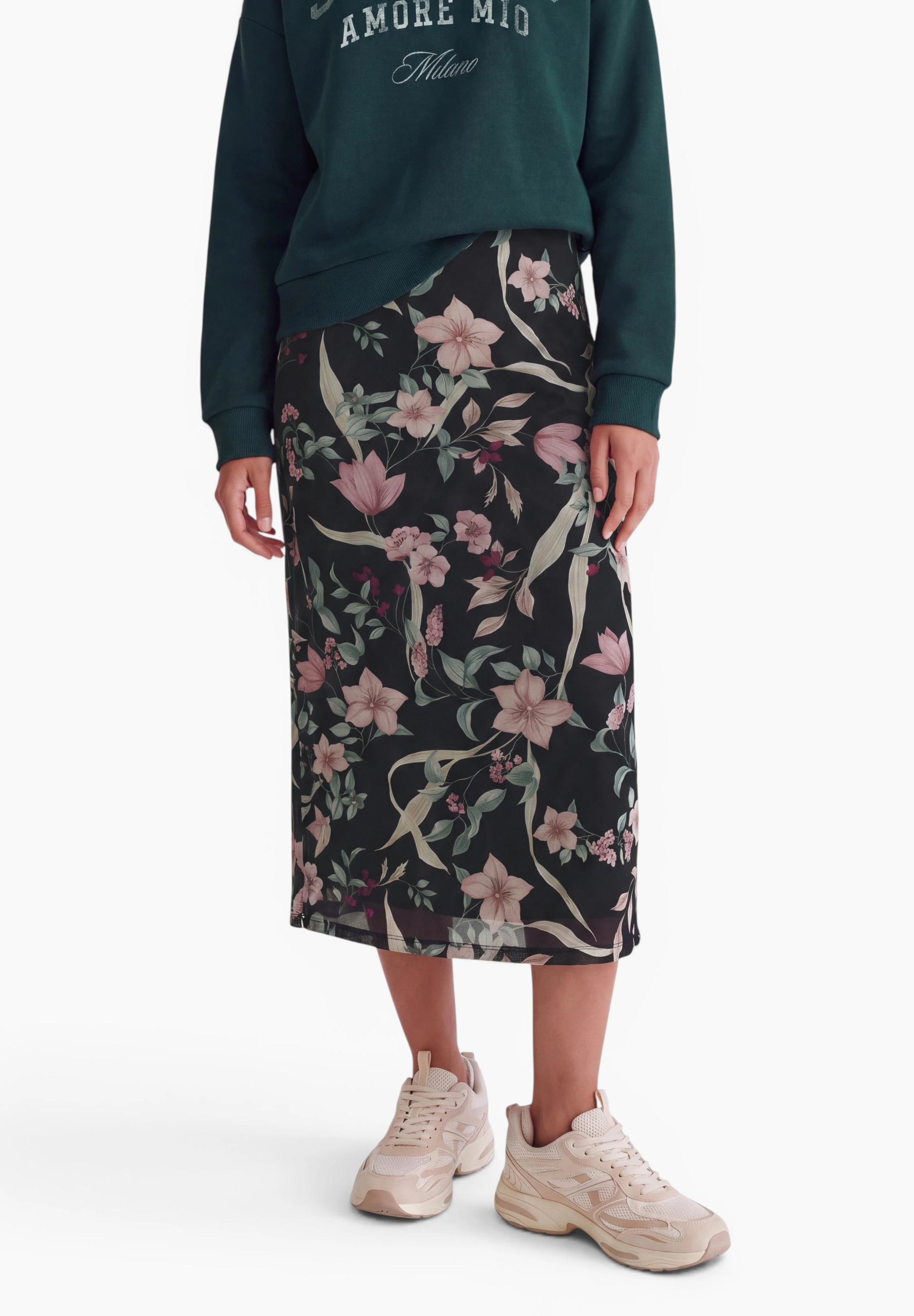 STREET ONE STUDIO Midirock mit Blumenmuster