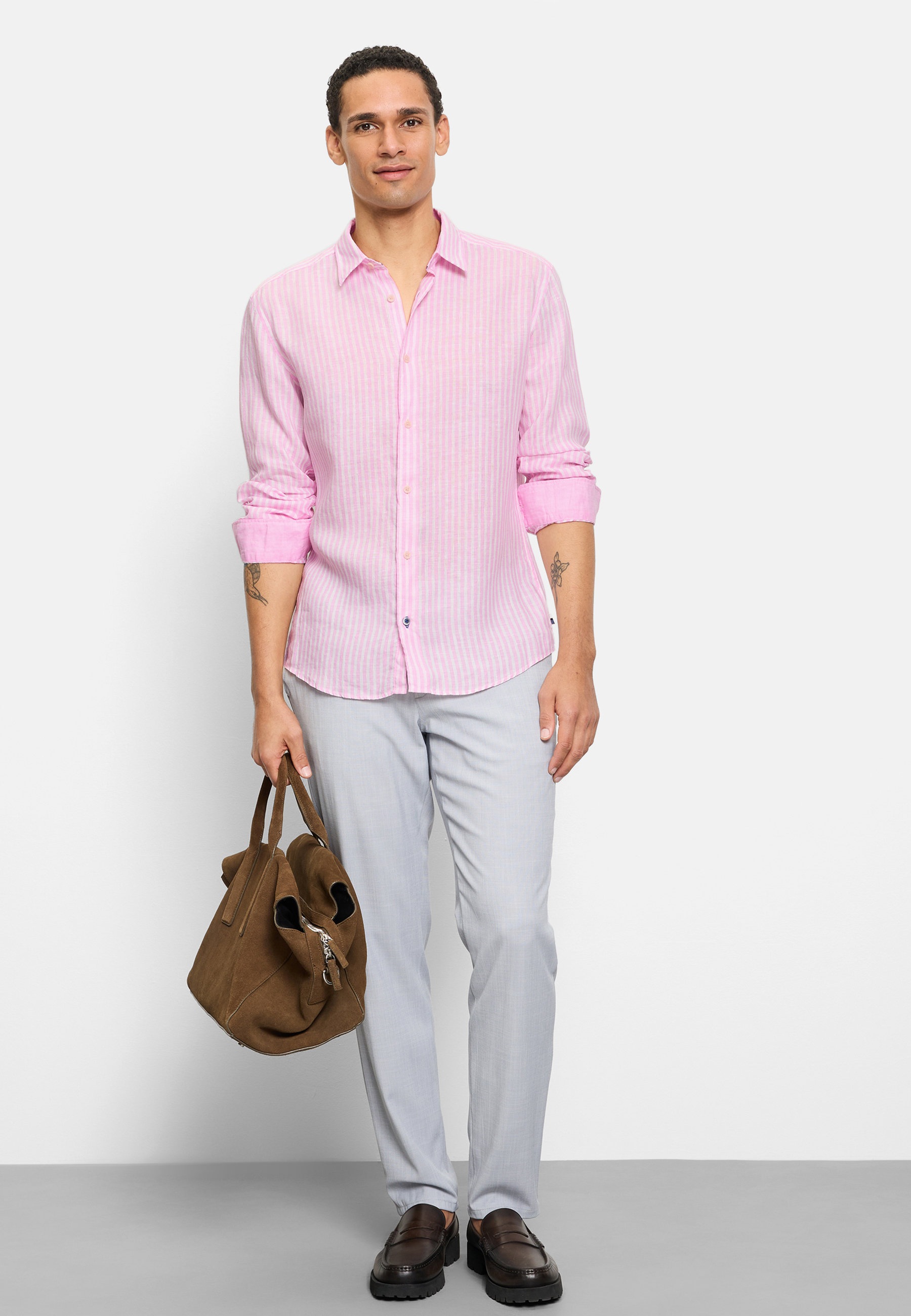 OLYMP Casual Langarmhemd Altrosé Gr. L 2