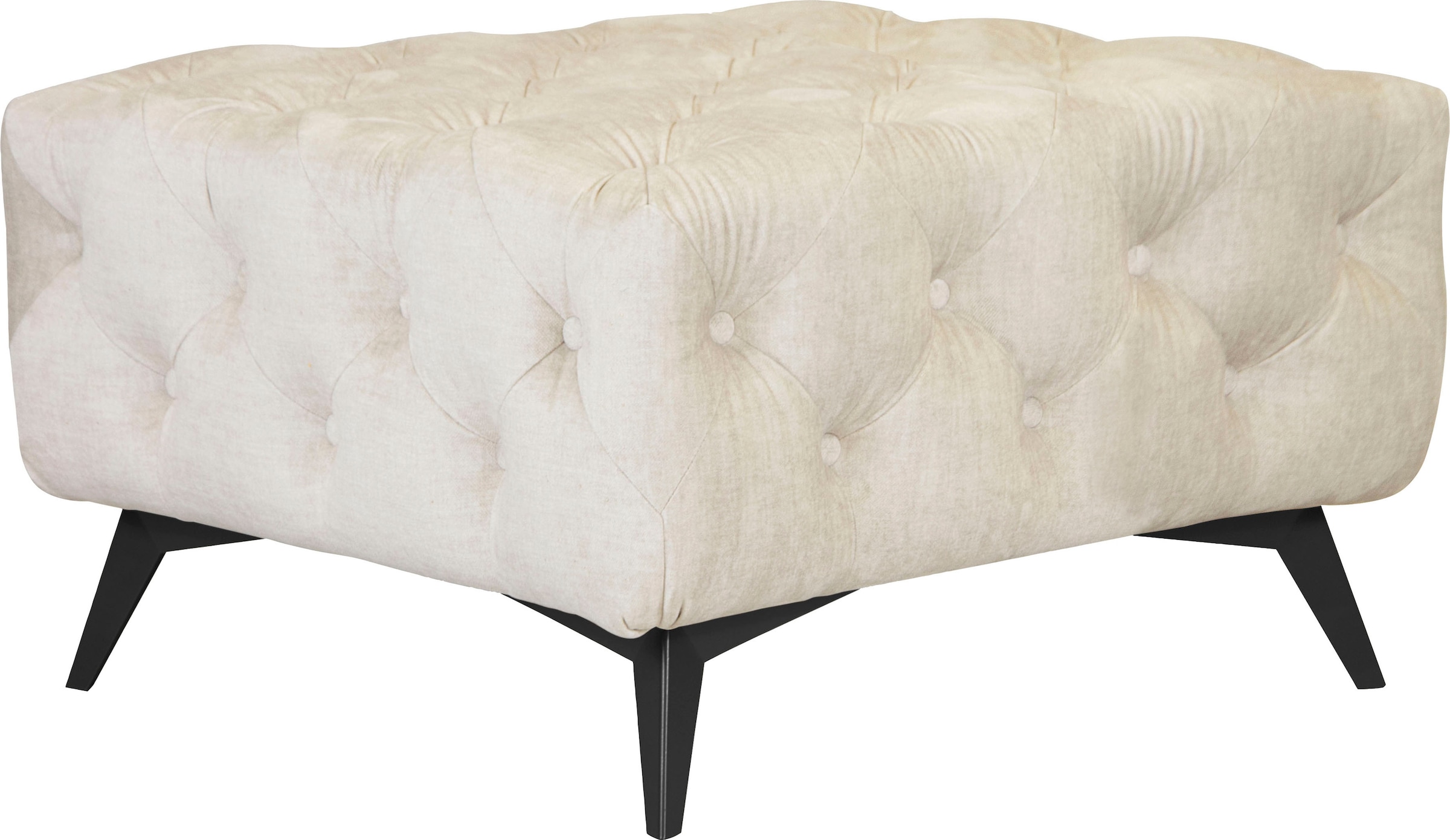 Home affaire Polsterhocker "Glynis" aufwändige Knopfheftung, moderne Cheste günstig online kaufen