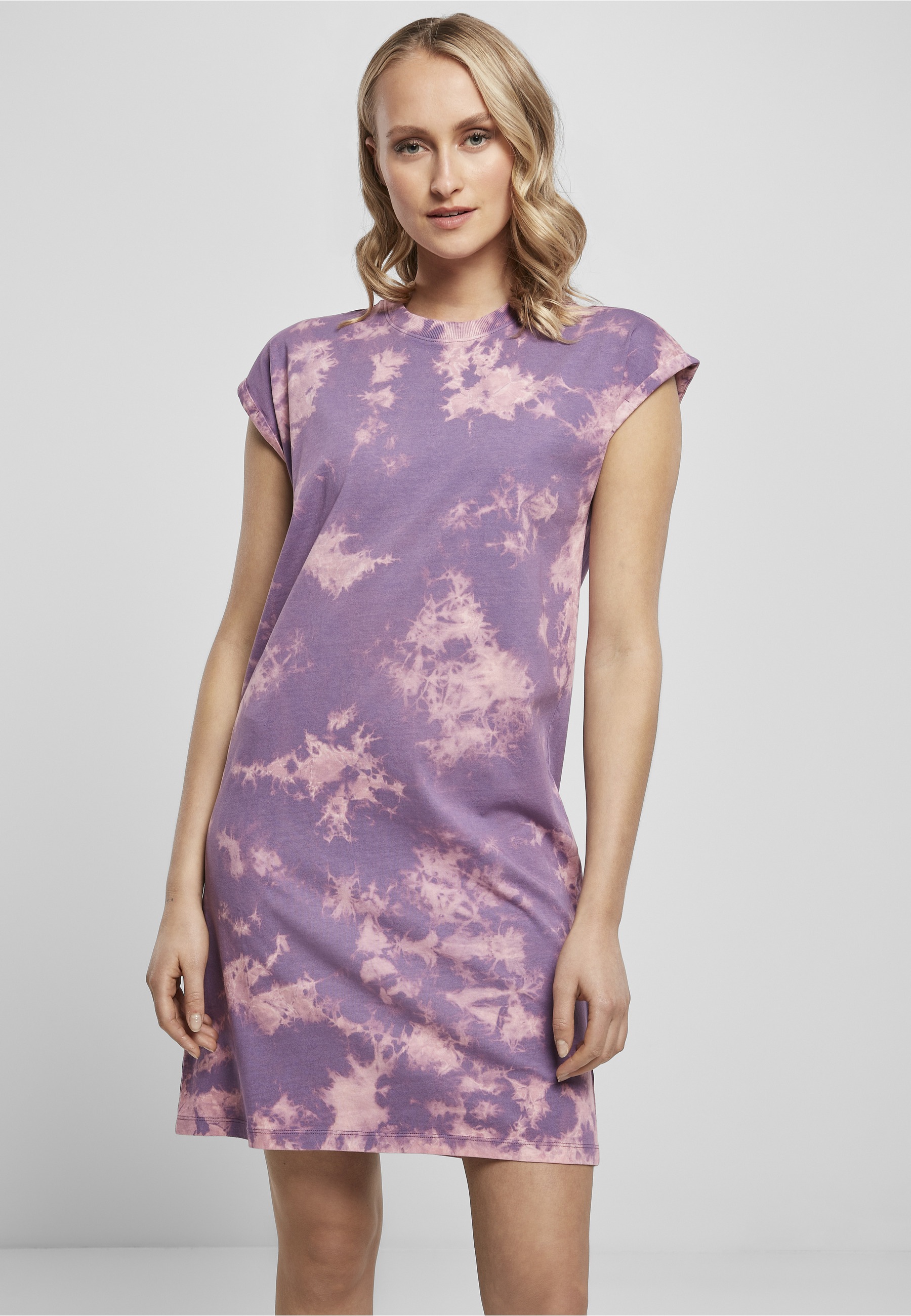 URBAN CLASSICS Shirtkleid »Urban Classics Damen Ladies Bleached Dress« 1 Stk. tlg.