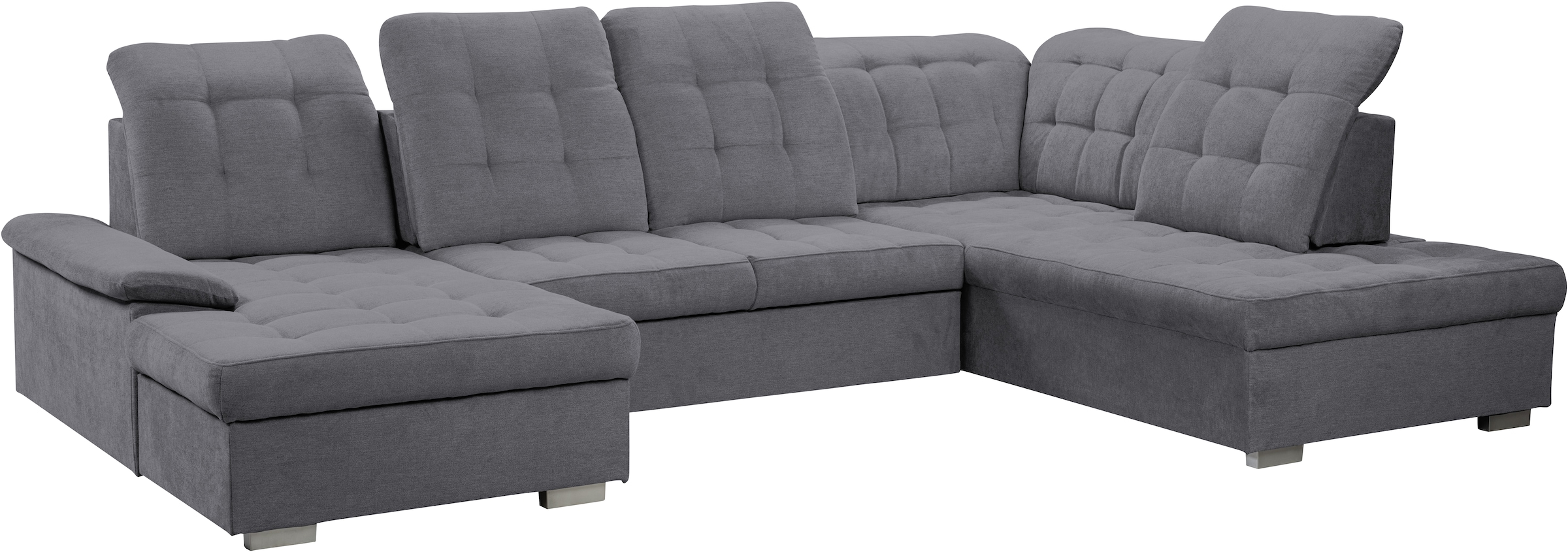 WERK2 Wohnlandschaft »Kordula-New Multifunktion Couch, Breite 332cm, U-Form« Sofa in U-Form mit Schlaffunktion & Bettkasten, Schlafcouch