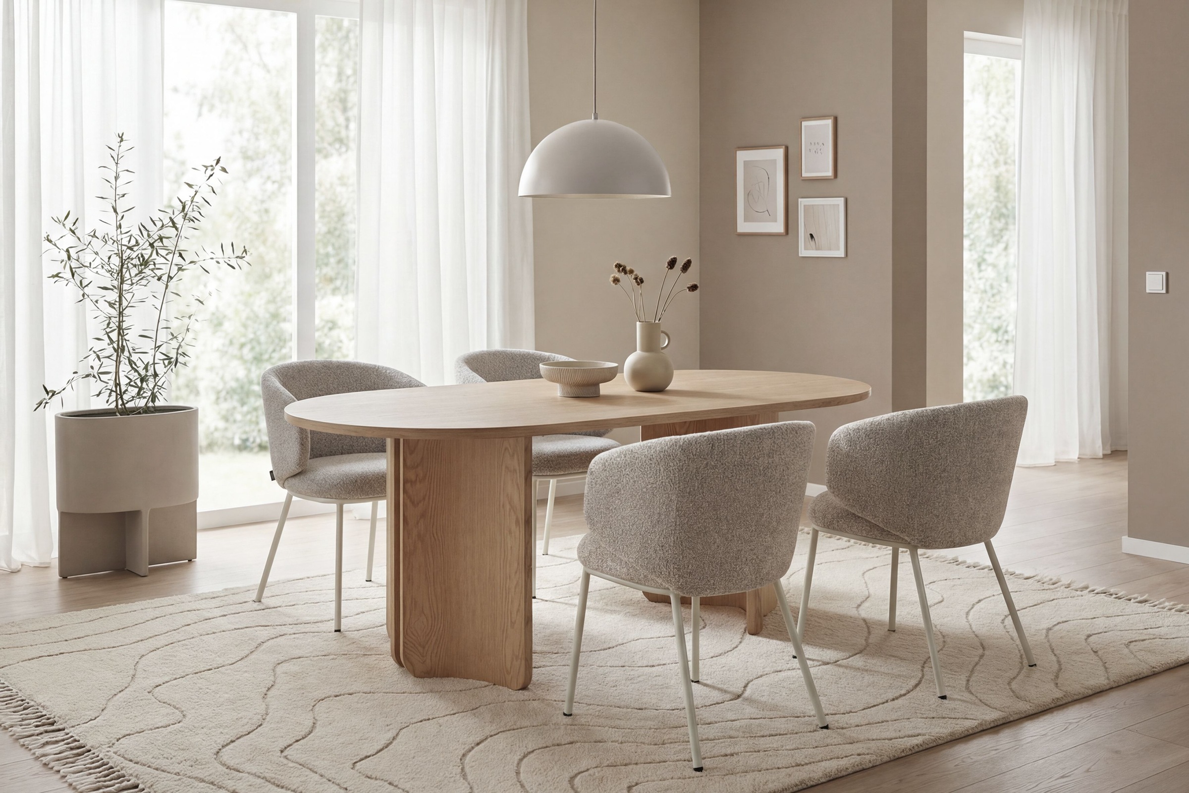 SCHÖNER WOHNEN-Kollektion Esstisch »GRIMSTAD« 1 Stk. tlg. in 160 cm oder 200 cm, mit variabel montierbarem Untergestell