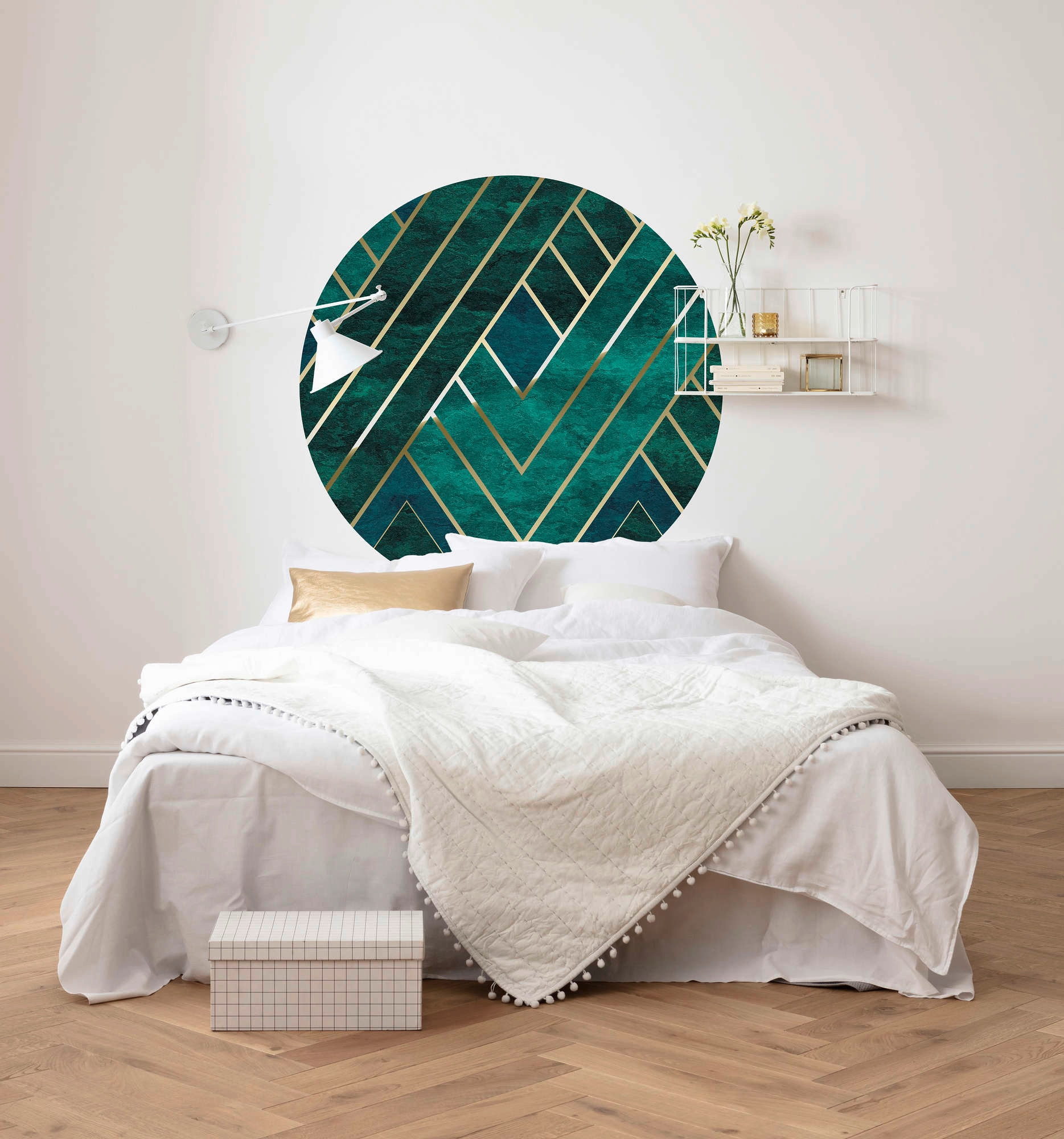 Komar Vliestapete »Vlies selbstklebend - Jade - Größe 125 x 125 cm«, bedruckt, Wohnzimmer, Schlafzimmer