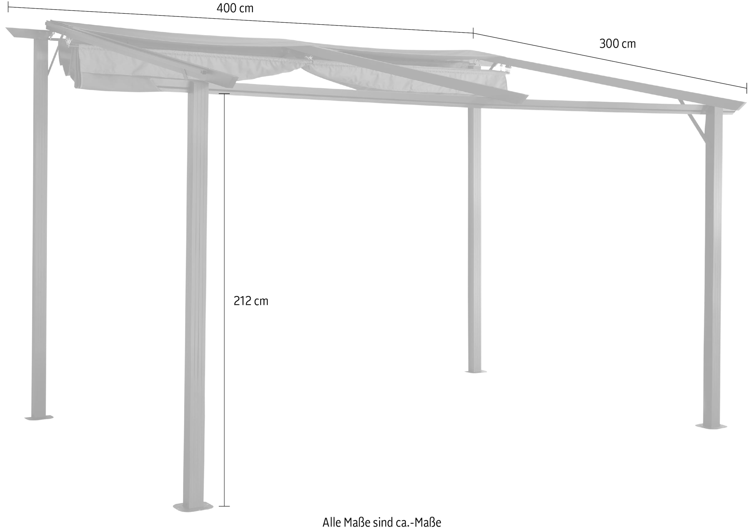 KONIFERA Anbaupavillon »Vivara«, BxT: 400x300 cm