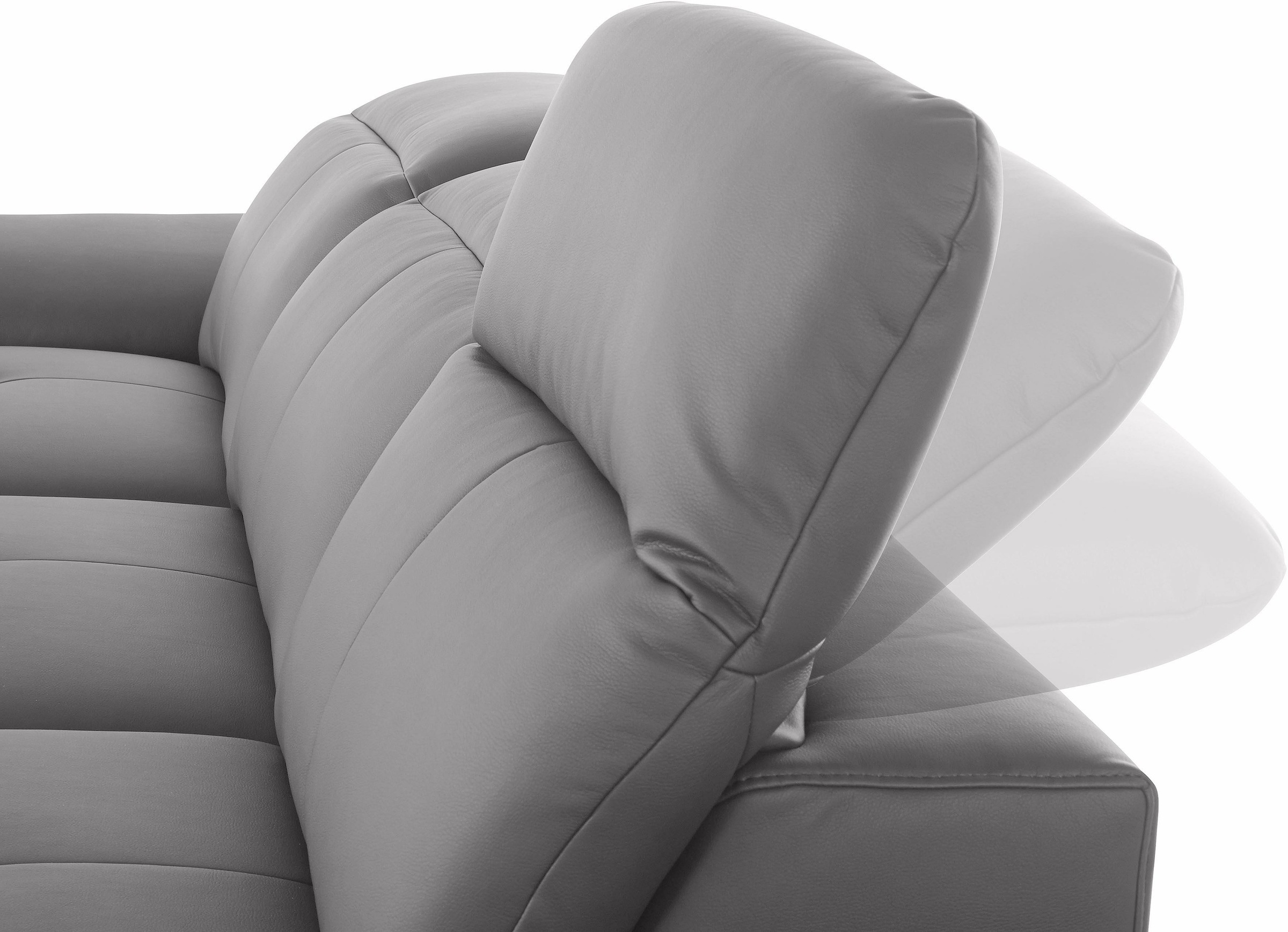 exxpo - sofa fashion Ecksofa »Mantua 2, inkl. Kopf- bzw. Rückenverstellung, bequem, L-Form«, wahlweise mit Bettfunktion und Bettkasten, tolle Verarbeitungsdetails