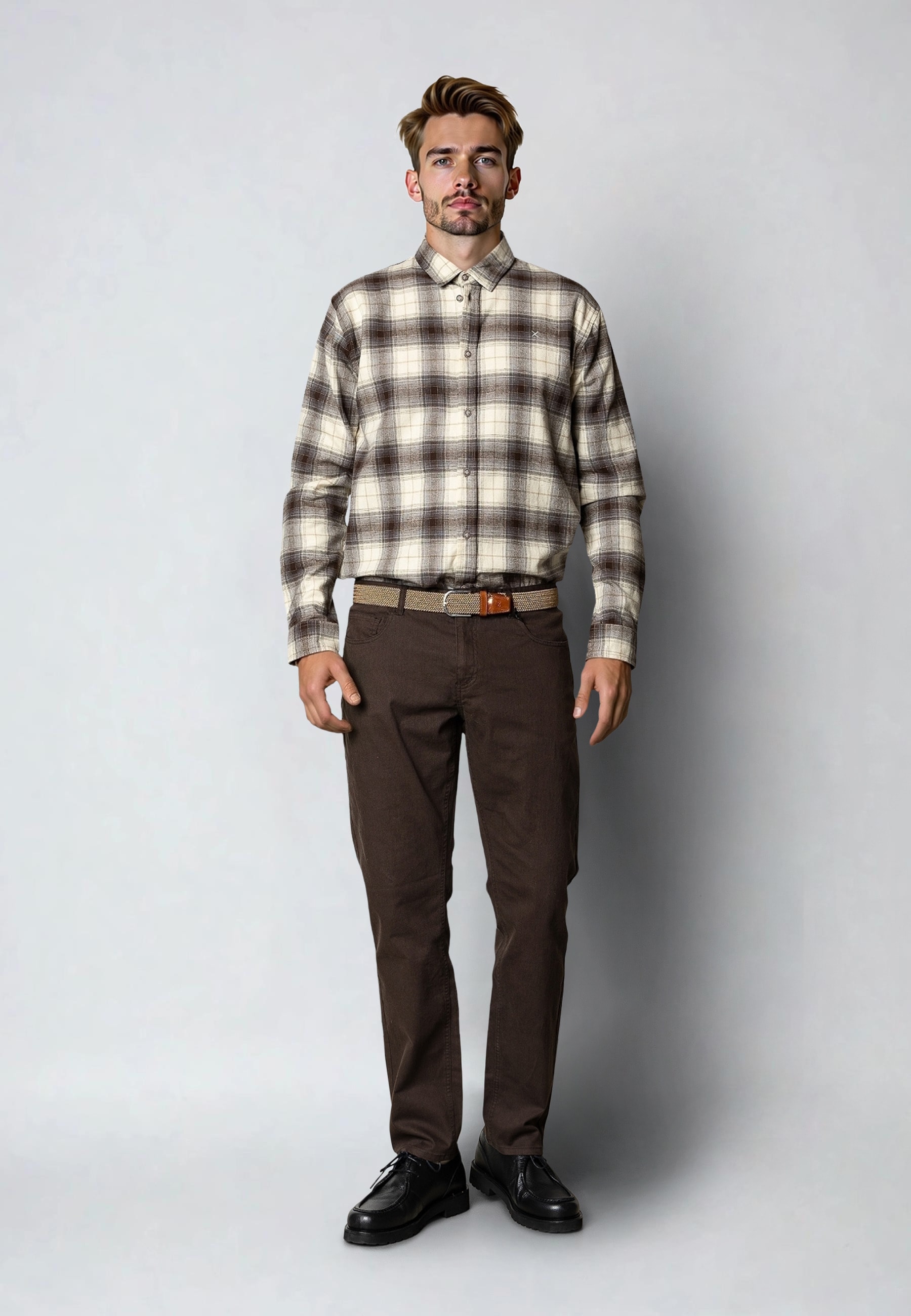 Clean Cut Copenhagen Langarm-Poloshirt »Clean Cut Copenhagen Dylan Checked Flannel Shirt« 1 Stk.