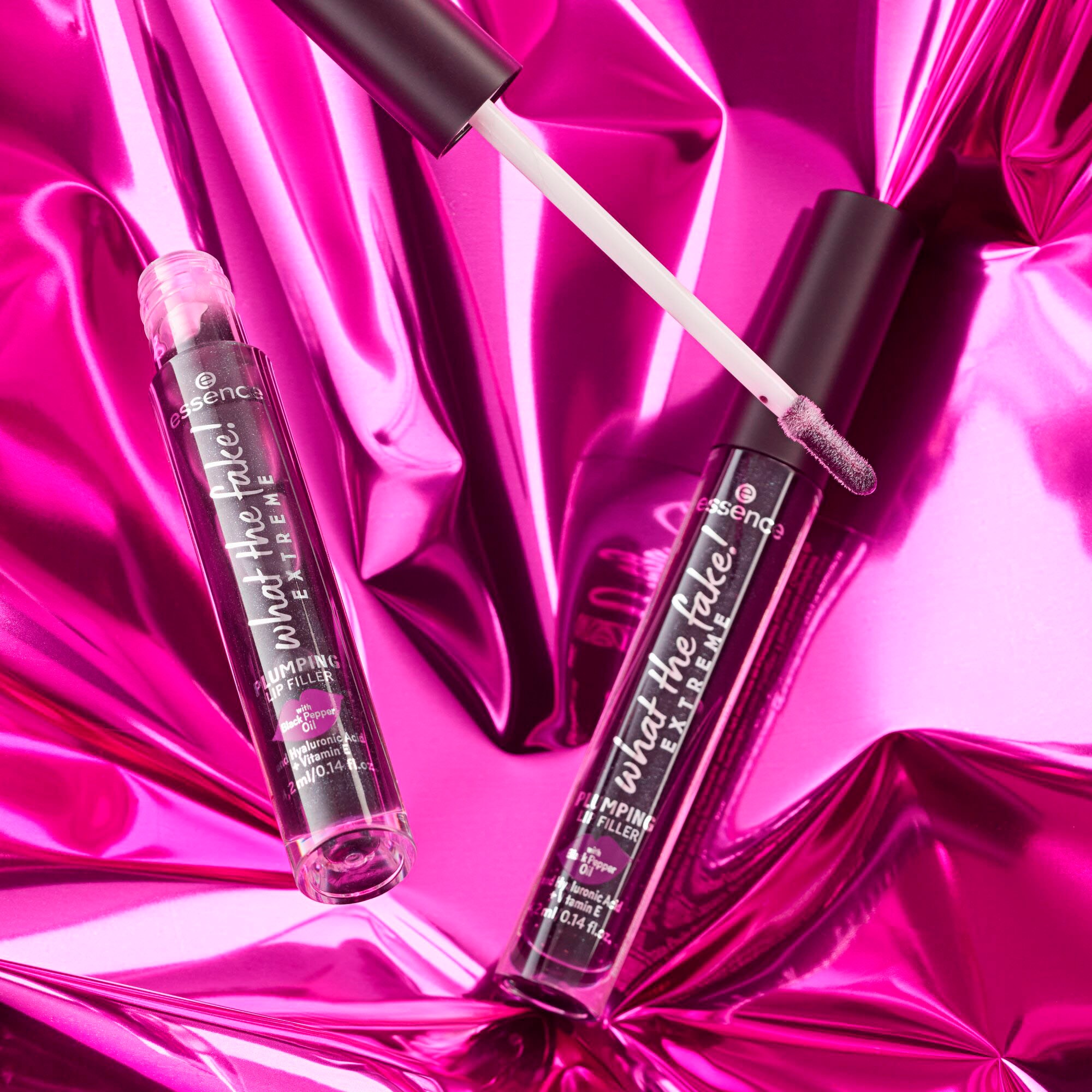 Essence Lip-Booster »what the fake! EXTREME PLUMPING LIP FILLER«, (3er Pack), mit sanften Beerenton