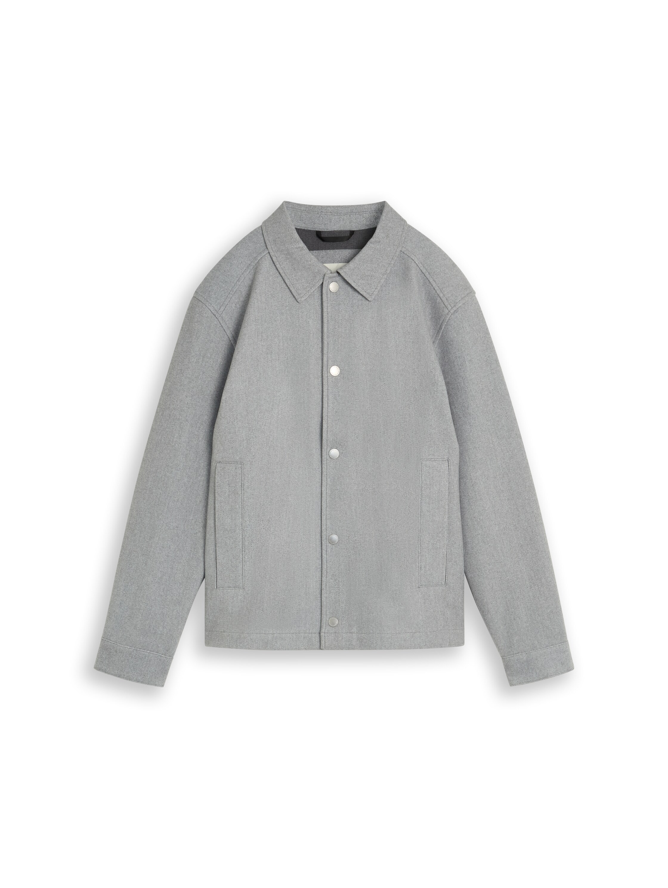 TOM TAILOR Denim Wolljacke ohne Kapuze mit Druckknöpfen und Eingrifftaschen