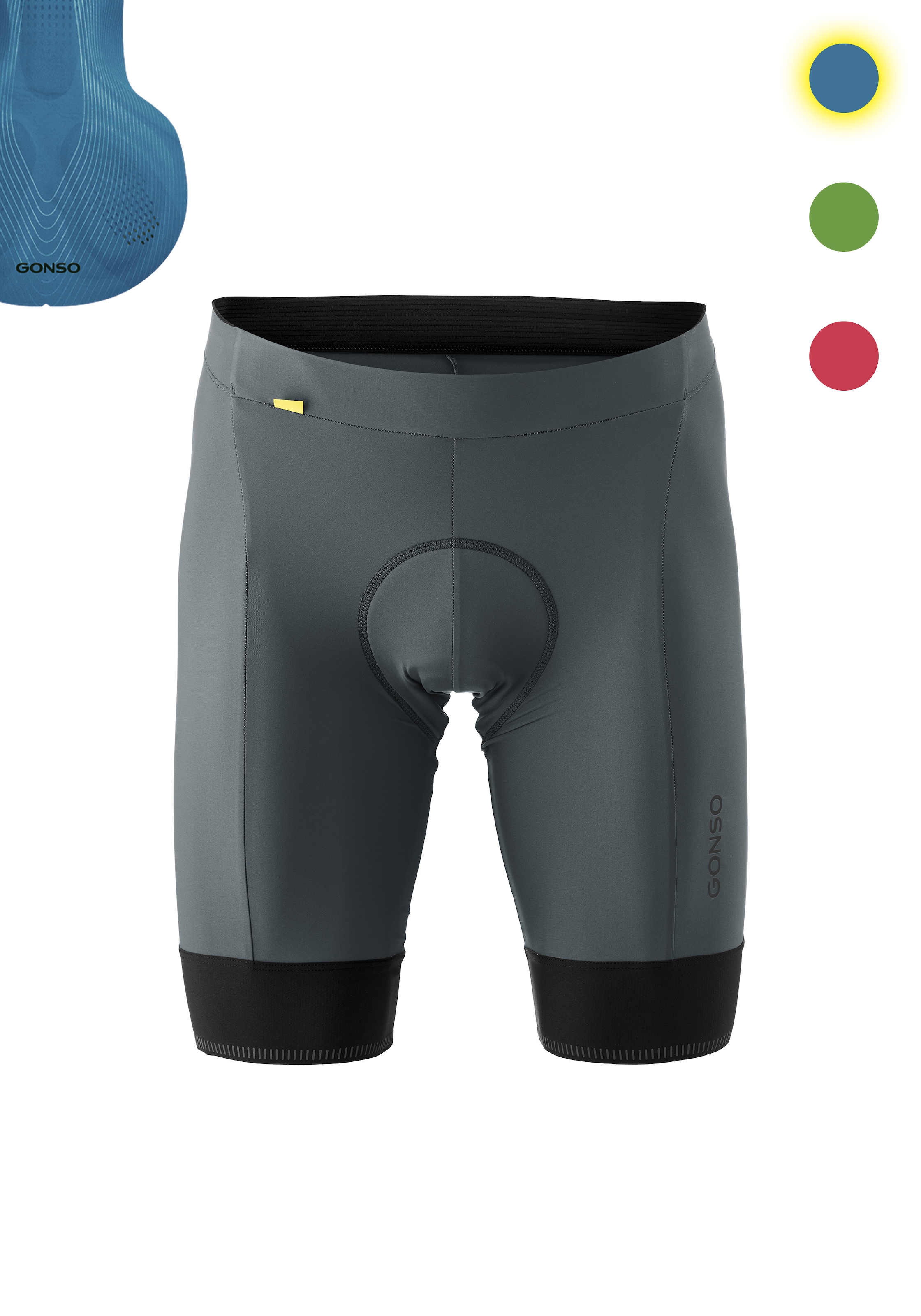 Gonso "SITIVO M" Herren Radhose, Radlerhose mit speziellem Sitzpolster, Tight Fit