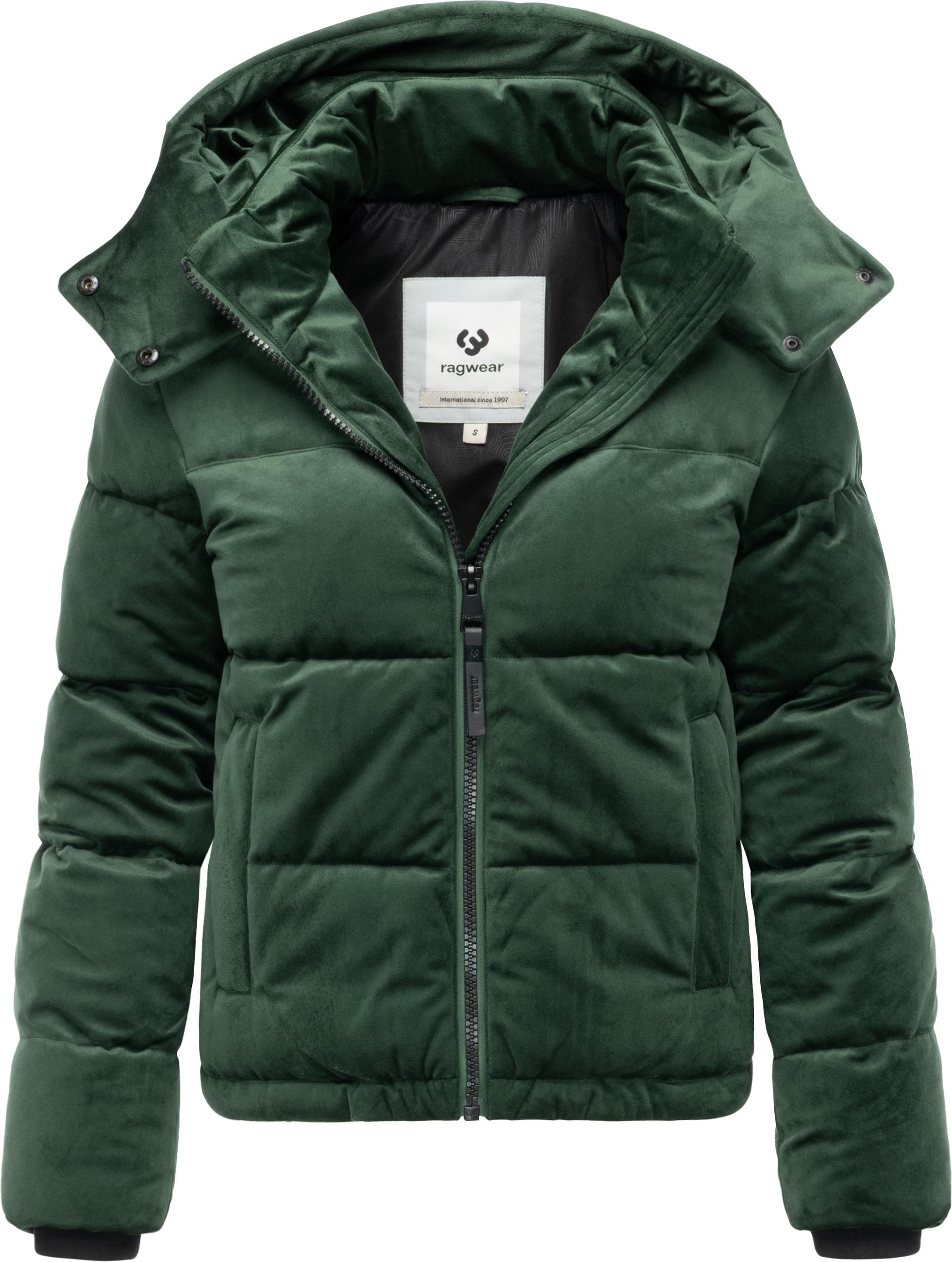 Ragwear Steppjacke »Roobie Velvet YOUMODO«, mit Kapuze, Gesteppte Winterjacke in Samtoptik mit Kapuze