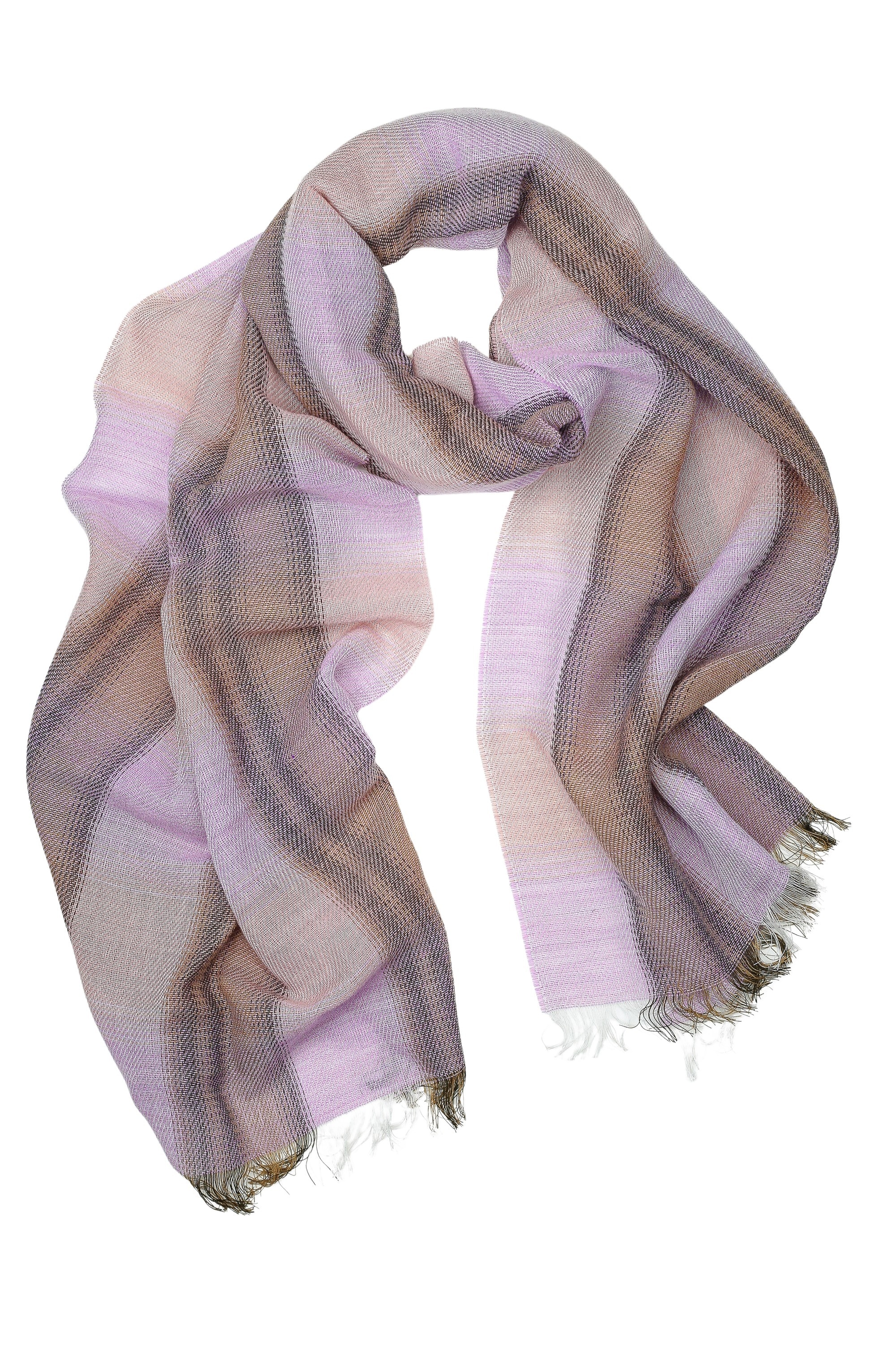 Modeschal "Tenero", Damen, rosa, Polyacryl, COLLEZIONE ALESSANDRO, gestreift, Basic, Modetücher, Made in Italy