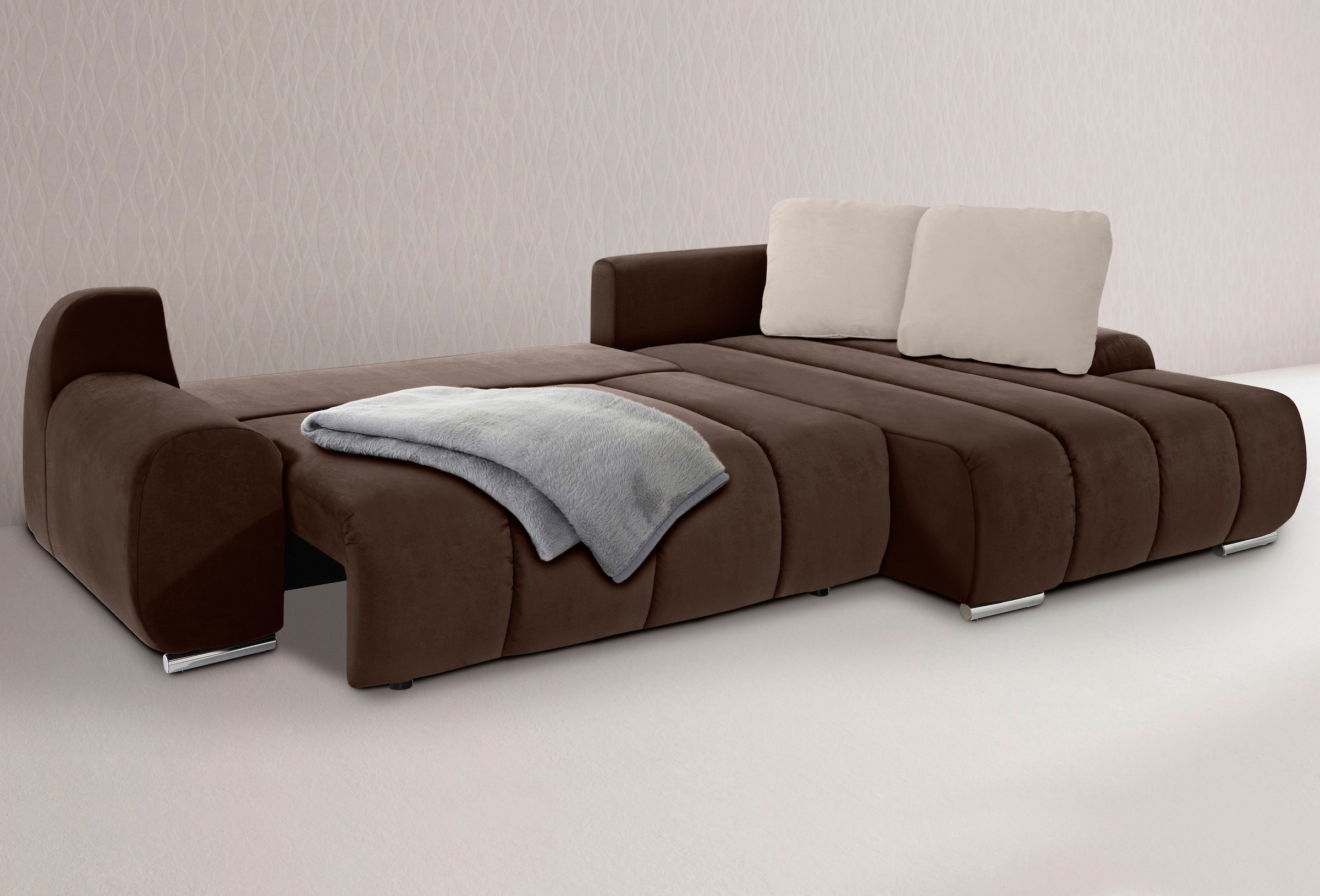 Home affaire Ecksofa "Bono L-Form" wahlweise mit Bettfunktion günstig online kaufen