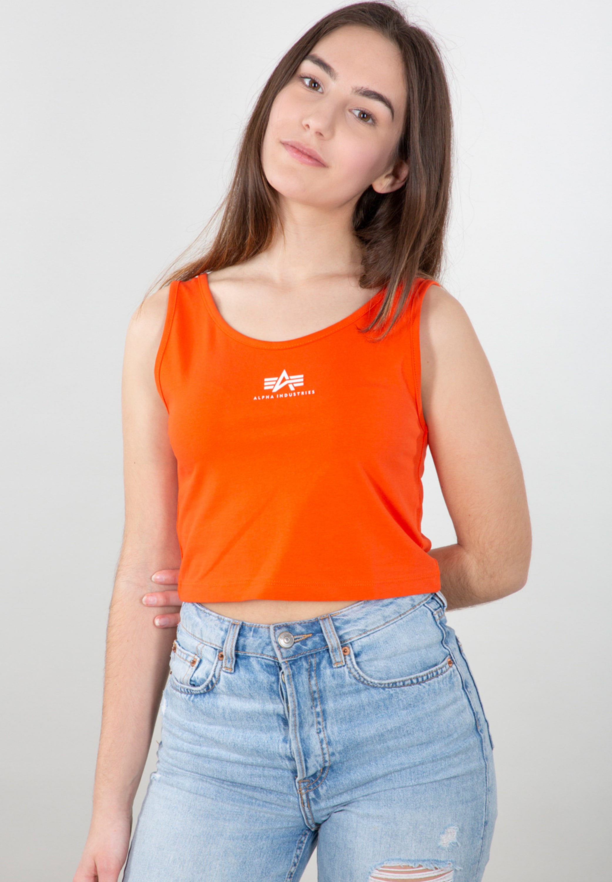 Muskelshirt »ALPHA INDUSTRIES Women - Tanks Basic Crop-Tank SL Wmn«