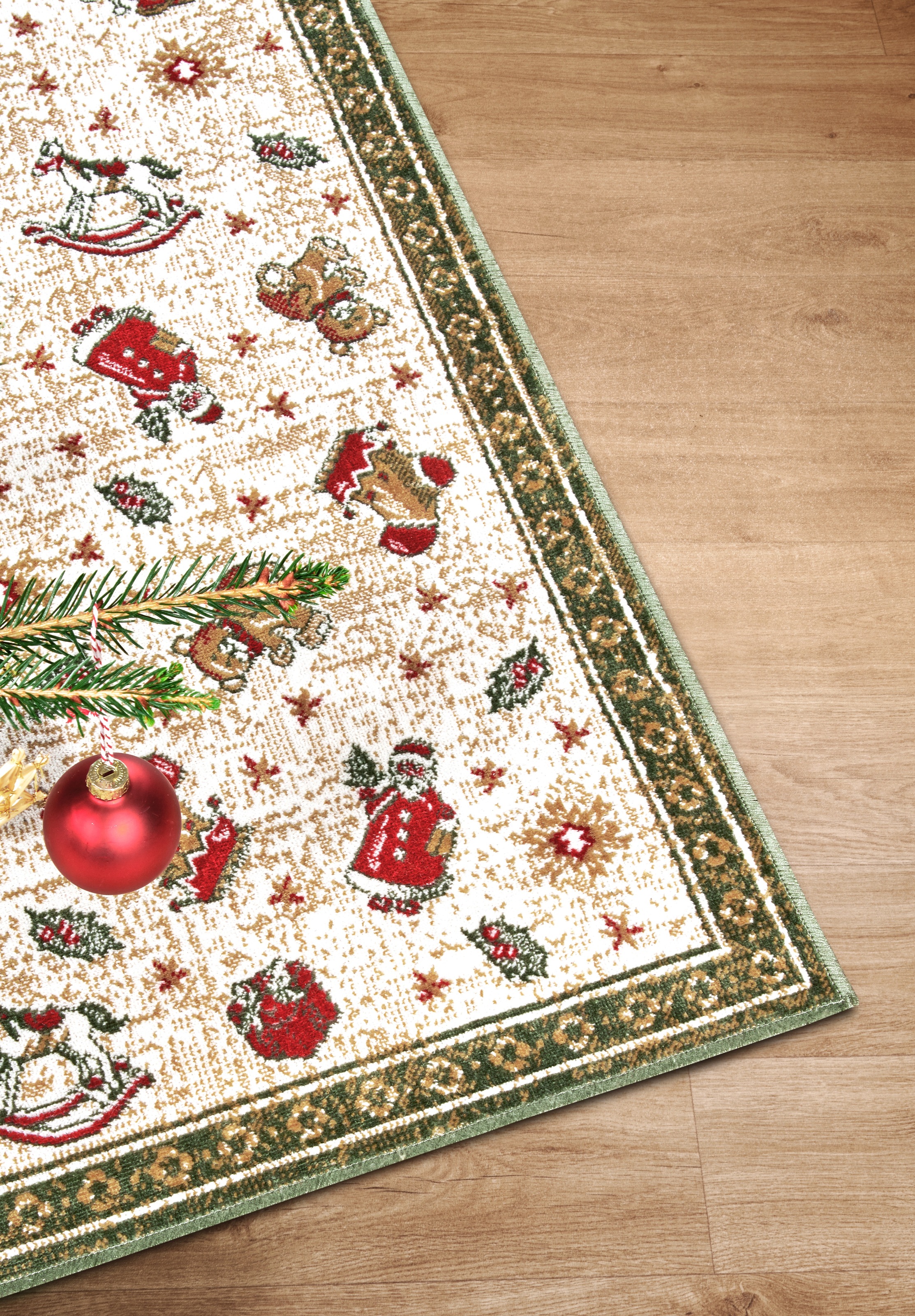 Villeroy & Boch Teppich »Nostalgic Shine Toy's Delight, eckig, rund und Läufer«, rechteckig, 6 mm Höhe, Weihnachten, Wohnzimmer, Flur, Geschenk, Toys Delight, Dekoration