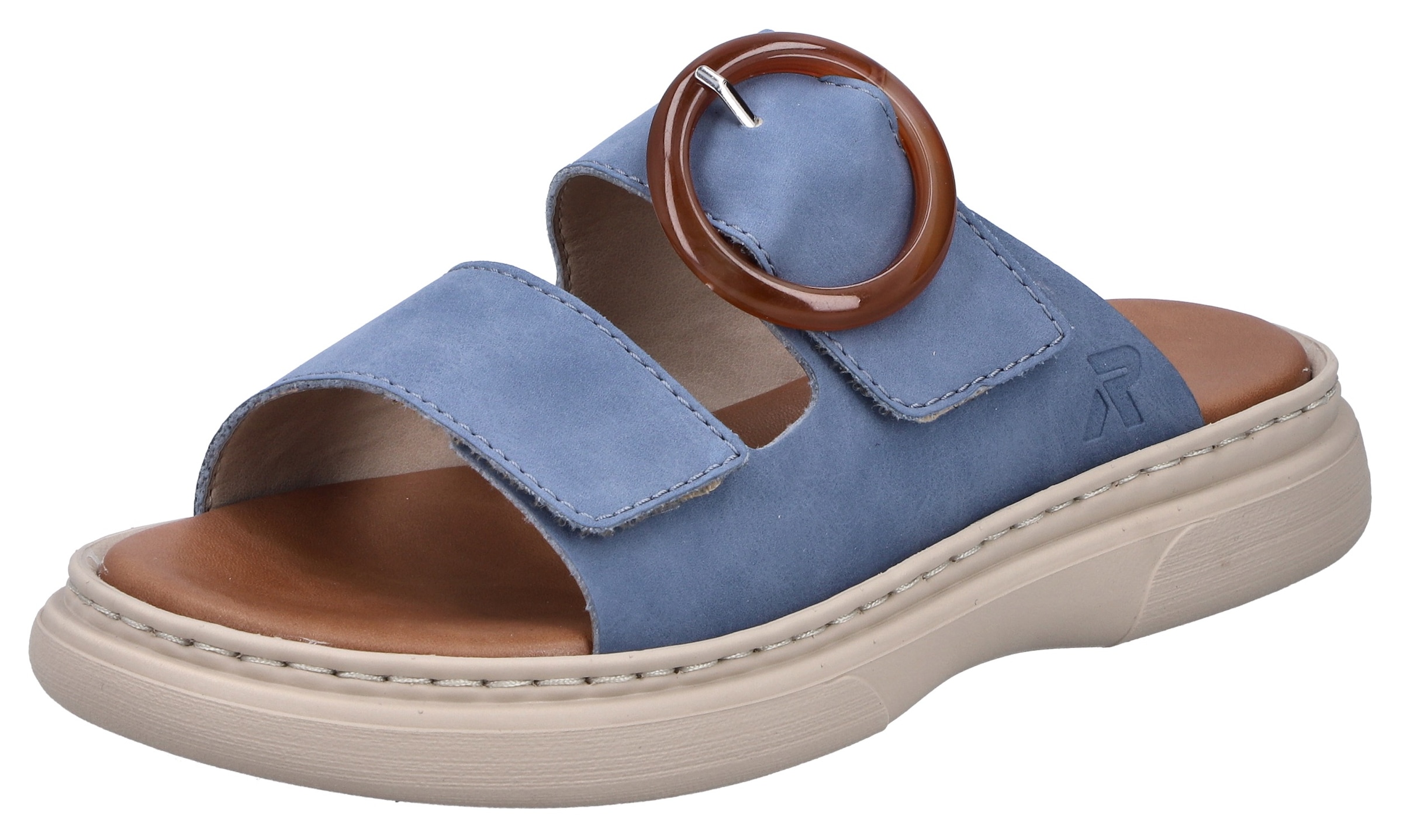 Rieker Pantolette Sommerschuh, Hausschuh, Strandschuh mit Klettriemchen günstig online kaufen