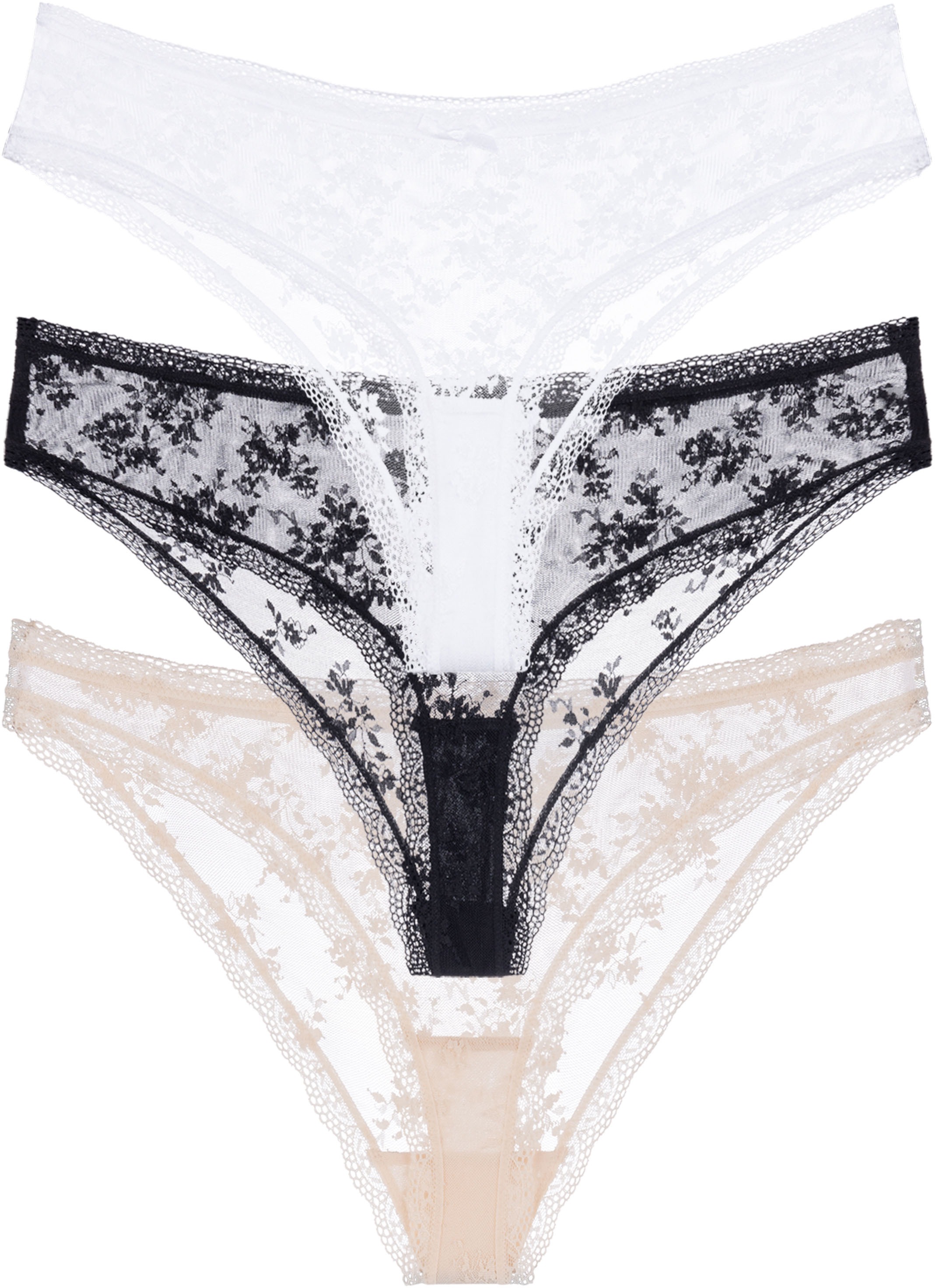 Dorina Brasilslip "Lana Essential Lace" 3er Pack, mit Spitze, leicht transp günstig online kaufen