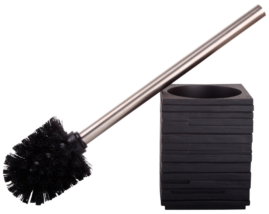 Sanilo WC-Garnitur "Calero Black" aus Edelstahl  Polyresin (Kunststein) günstig online kaufen