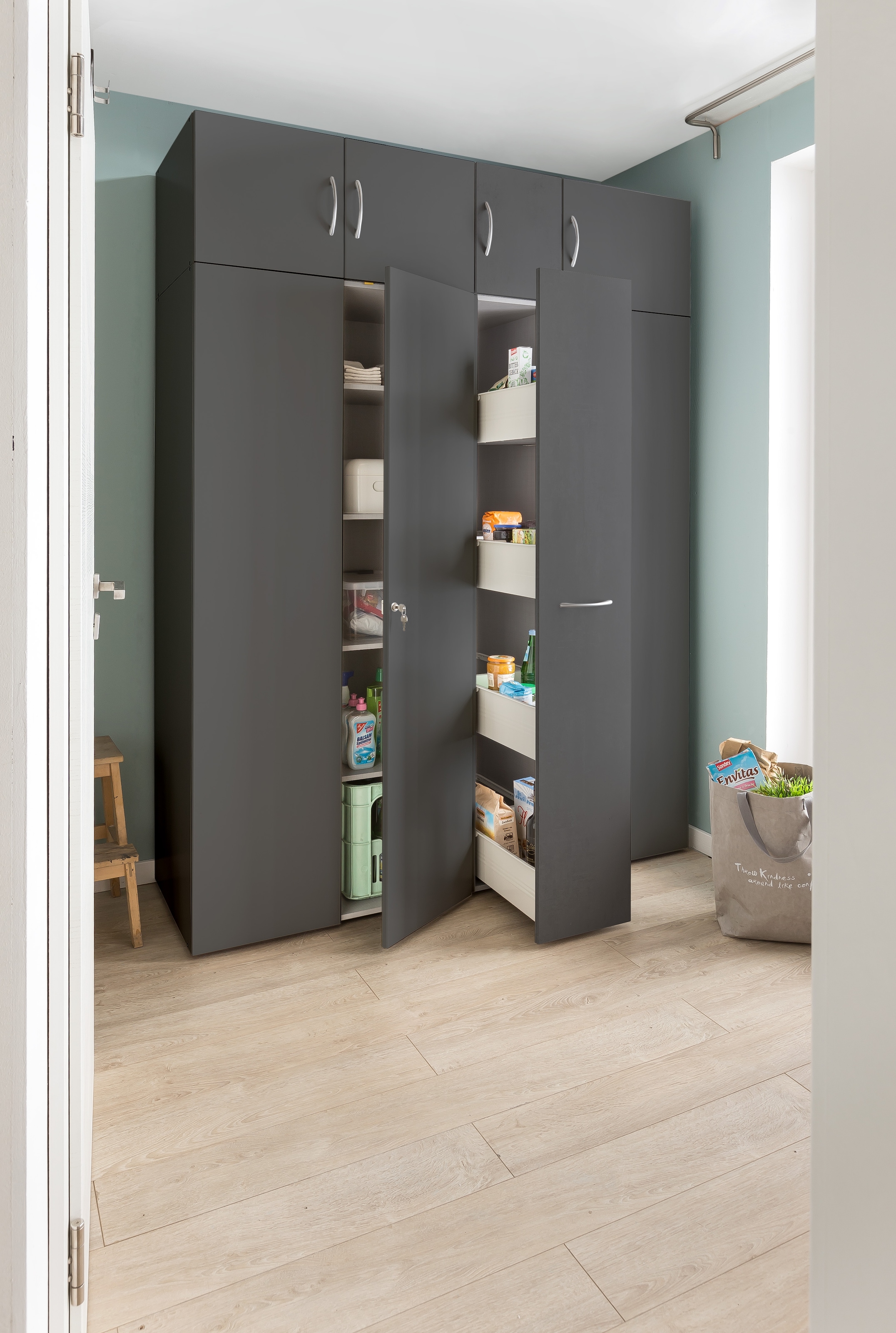 Wimex Apothekerschrank »Multiraumkonzept, 30/54/185cm (B/T/H), Made in Germany«, Schranksystem MRK, geräumiger Hochschrank mit 4 Schubladen