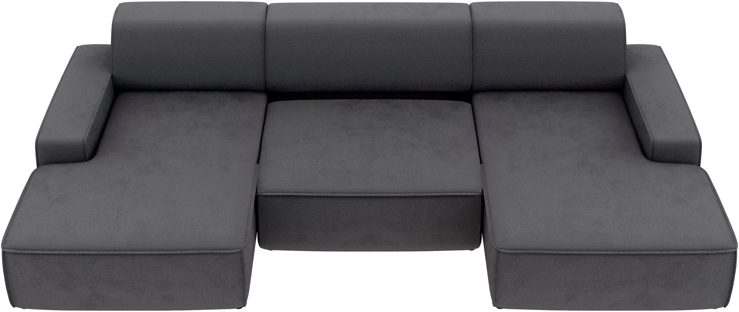 TRENDMANUFAKTUR Wohnlandschaft »Graz, wahlweise mit Sitzvorschub und Bettkasten, U-Form, Breite 329 cm«, in Cord-, haustierfreundlichem LEO Struktur- oder LUMOS-3D-Bezug