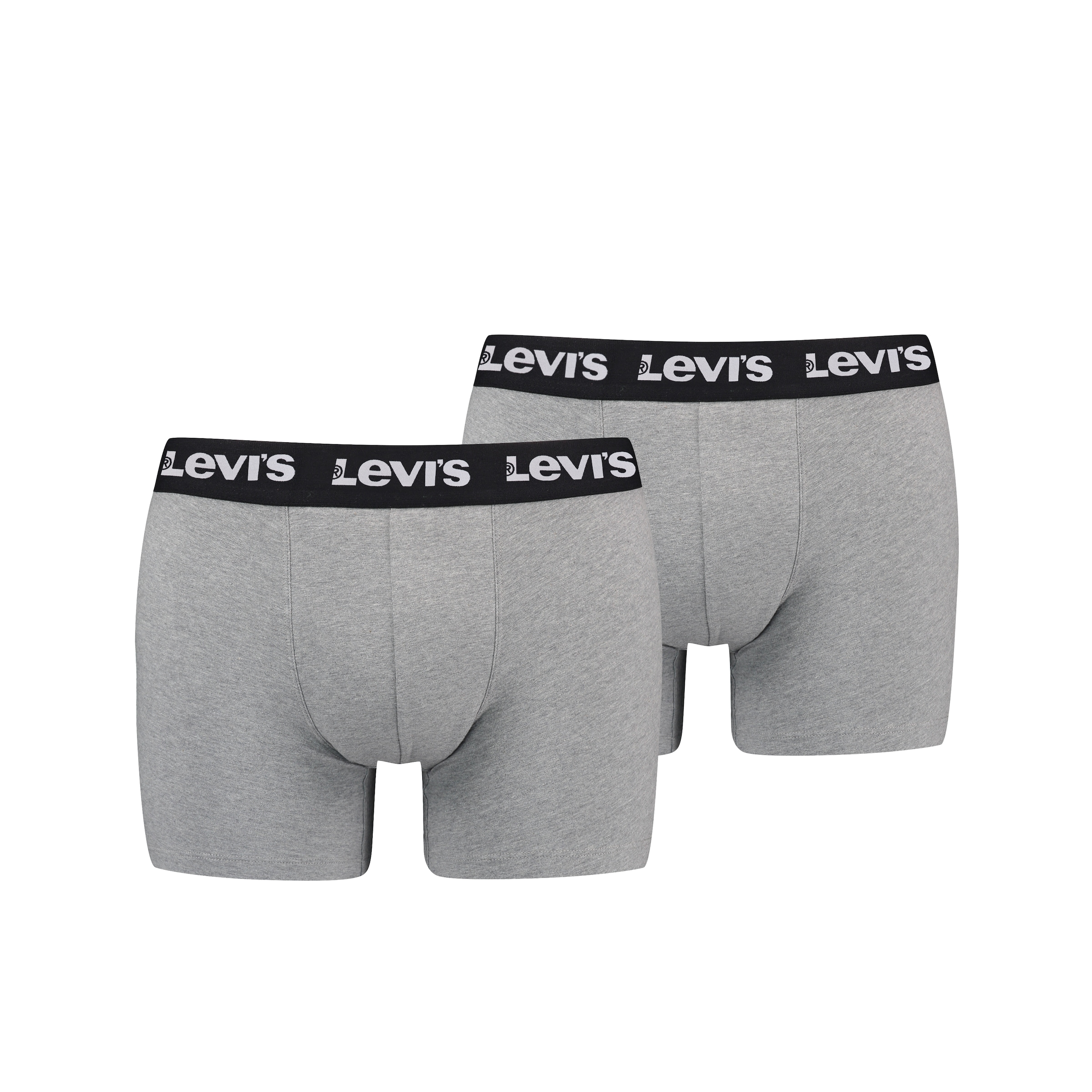 Levis Boxershorts "LEVIS MEN REPEAT LOGO BOXER BRIEF 2P" ohne Eingriff, Logobund, elastisch