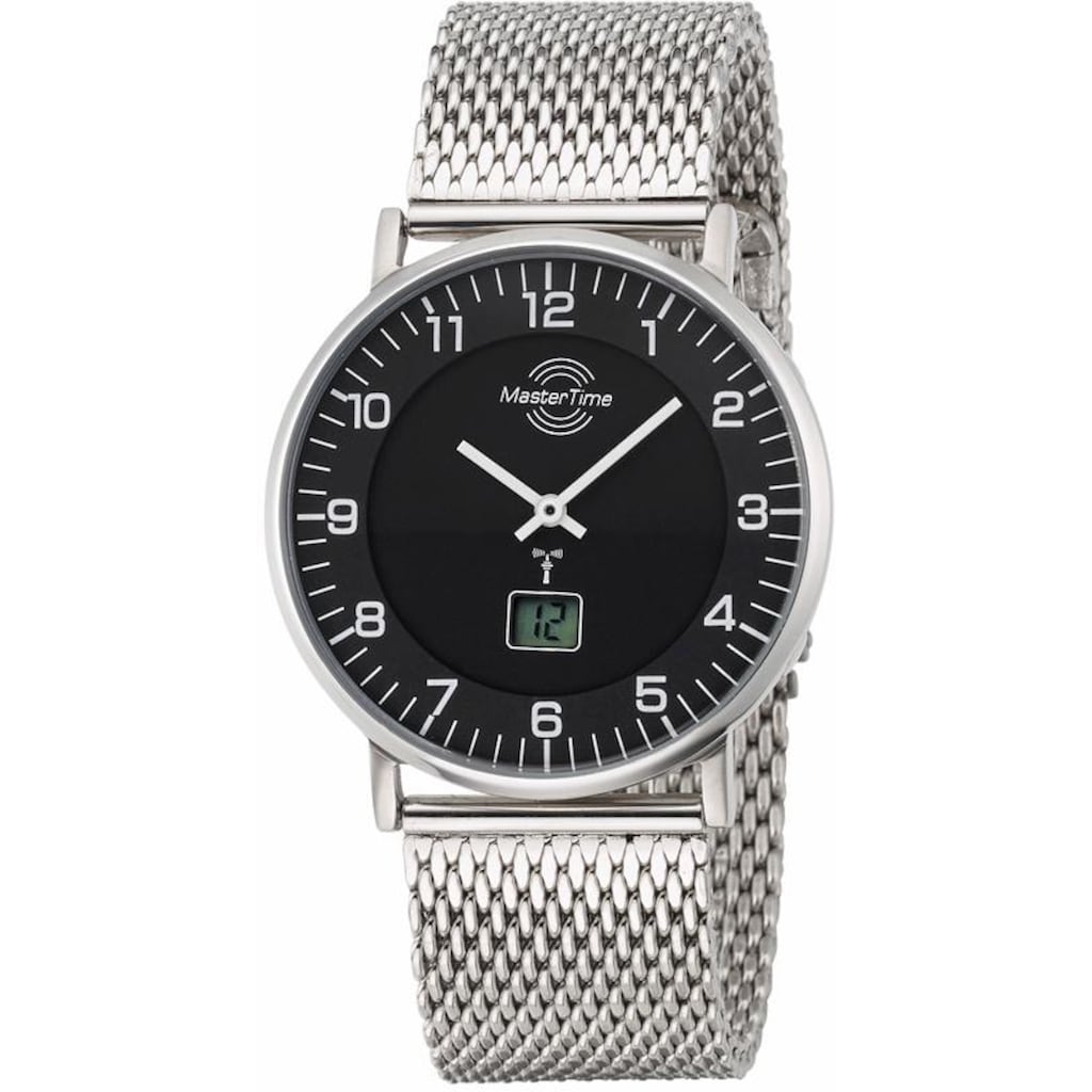 MASTER TIME Funkuhr »MTGS-10557-22M«, Armbanduhr, Quarzuhr, Herrenuhr, Datum, Langzeitbatterie