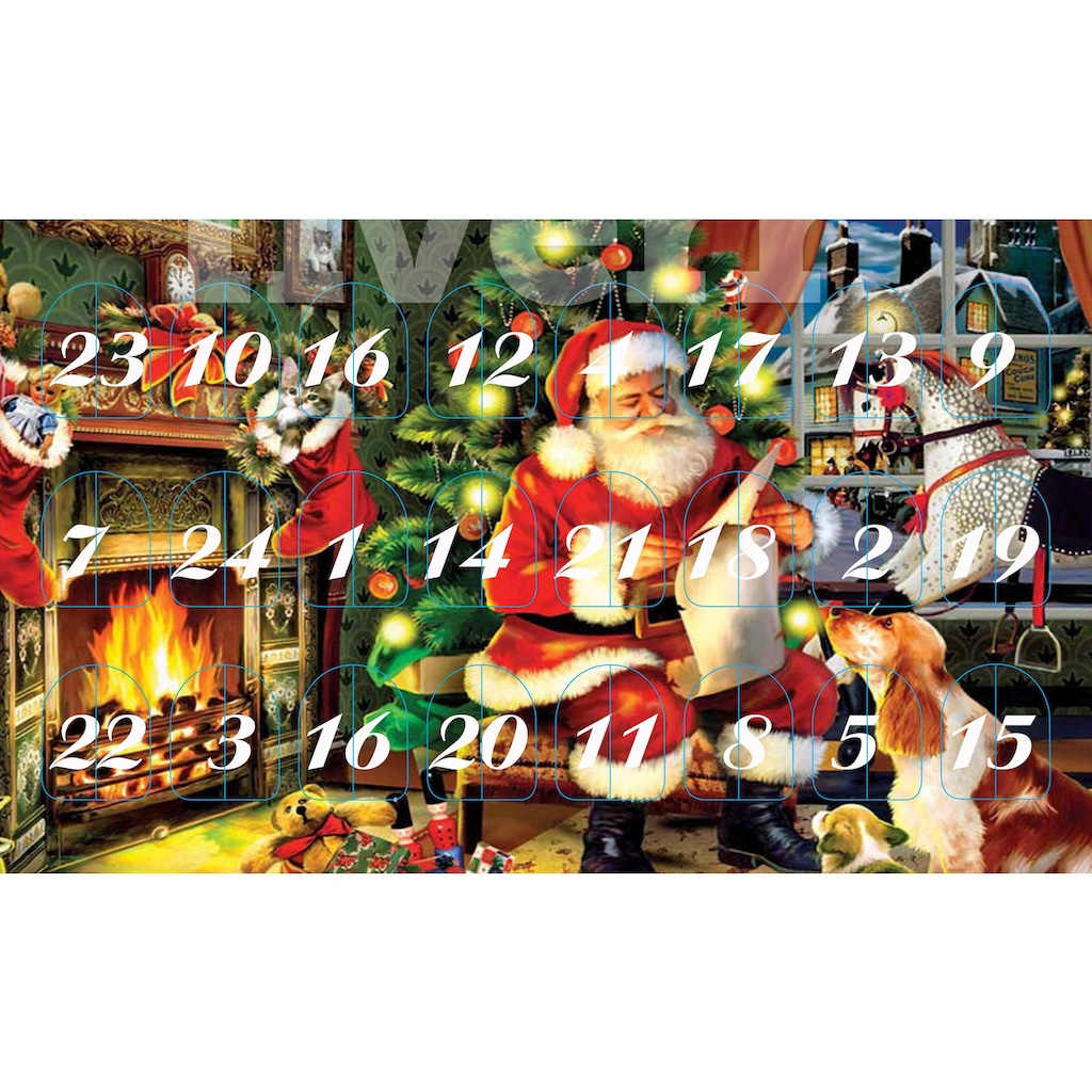 Krebs Glas Lauscha Adventskalender »Santa im Haus, Weihnachtsdeko«, für Erwachsene