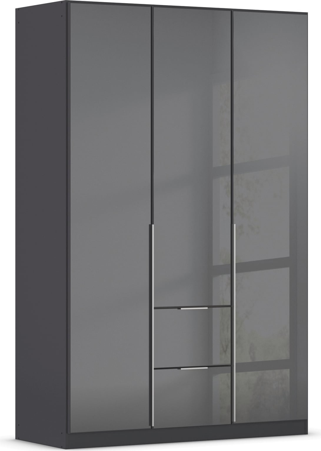OTTO home Drehtürenschrank "Kleiderschrank Kleiderschränke Schrank Garderobe AGORDO mit Glasfront" in zwei Griff-Farben, Breiten 91-360 cm, mit Außenschubkästen, in 7 Breiten und 2 Höhen MADE IN GERMANY