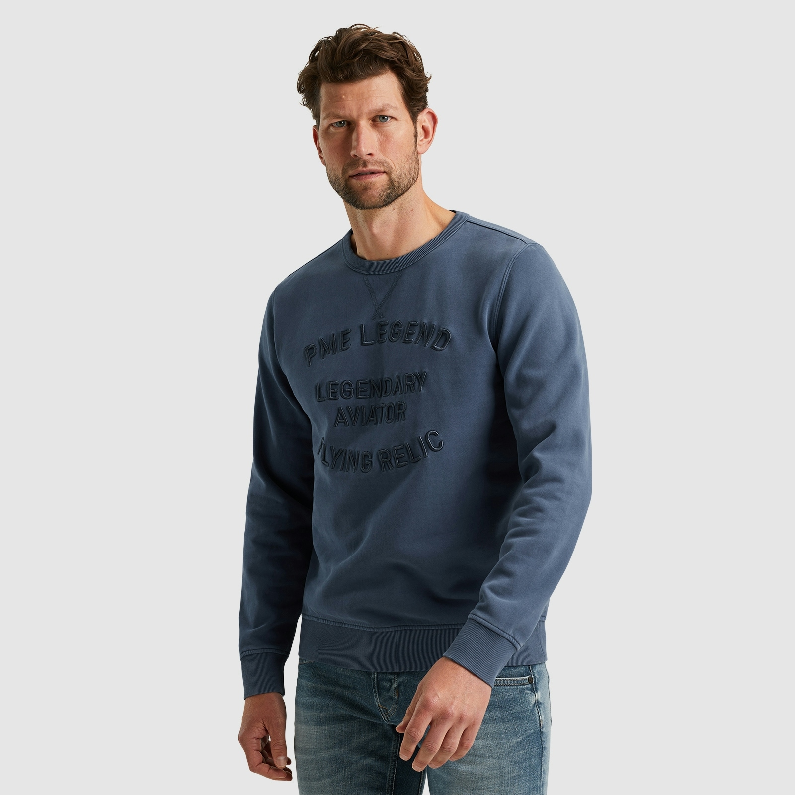 PME LEGEND Sweatshirt »Crewneck gd terry«, mit Schriftzug