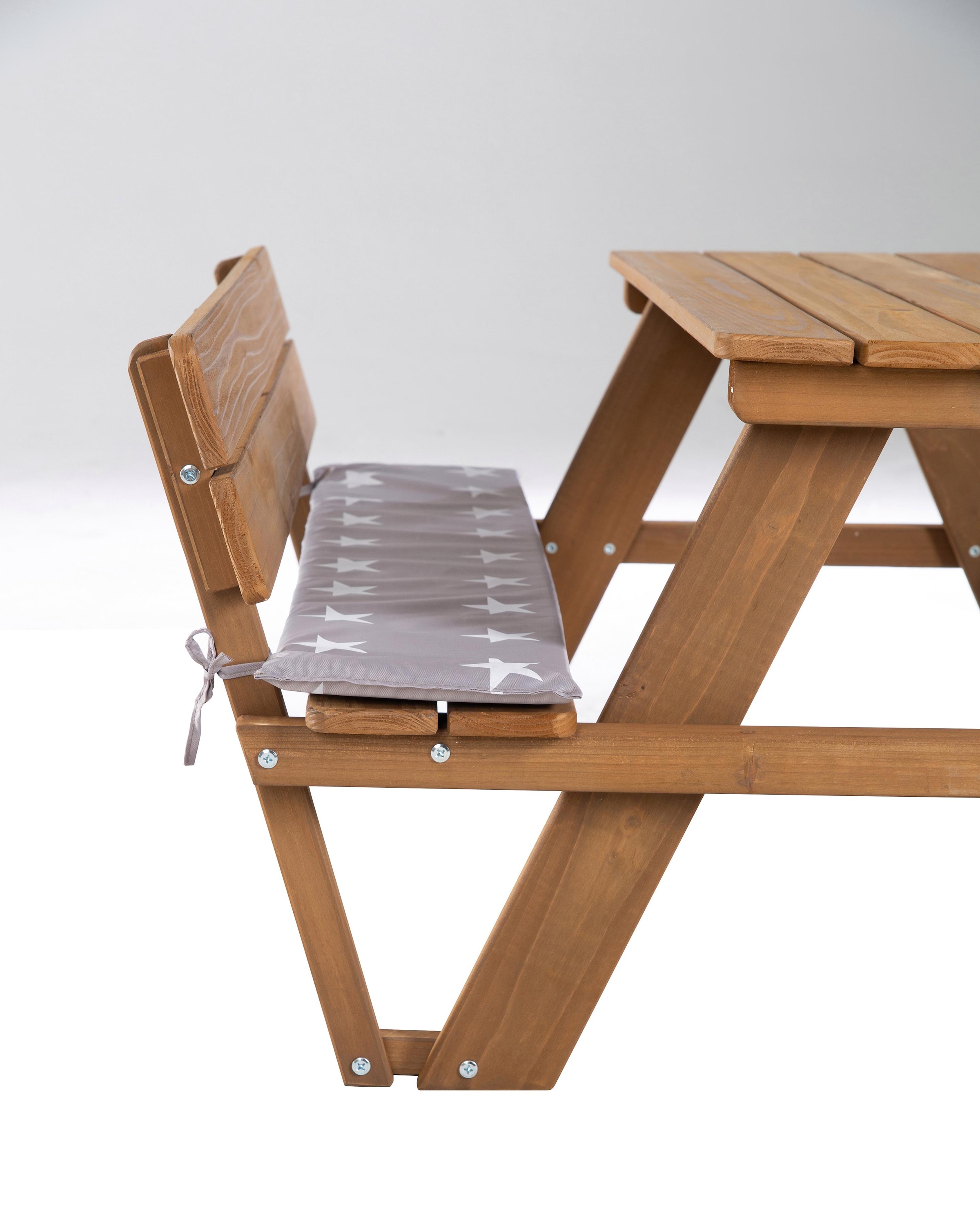 roba® Kindersitzgruppe »Picknick for 4 Outdoor Deluxe, Teakholz-Optik«, mit Lehne