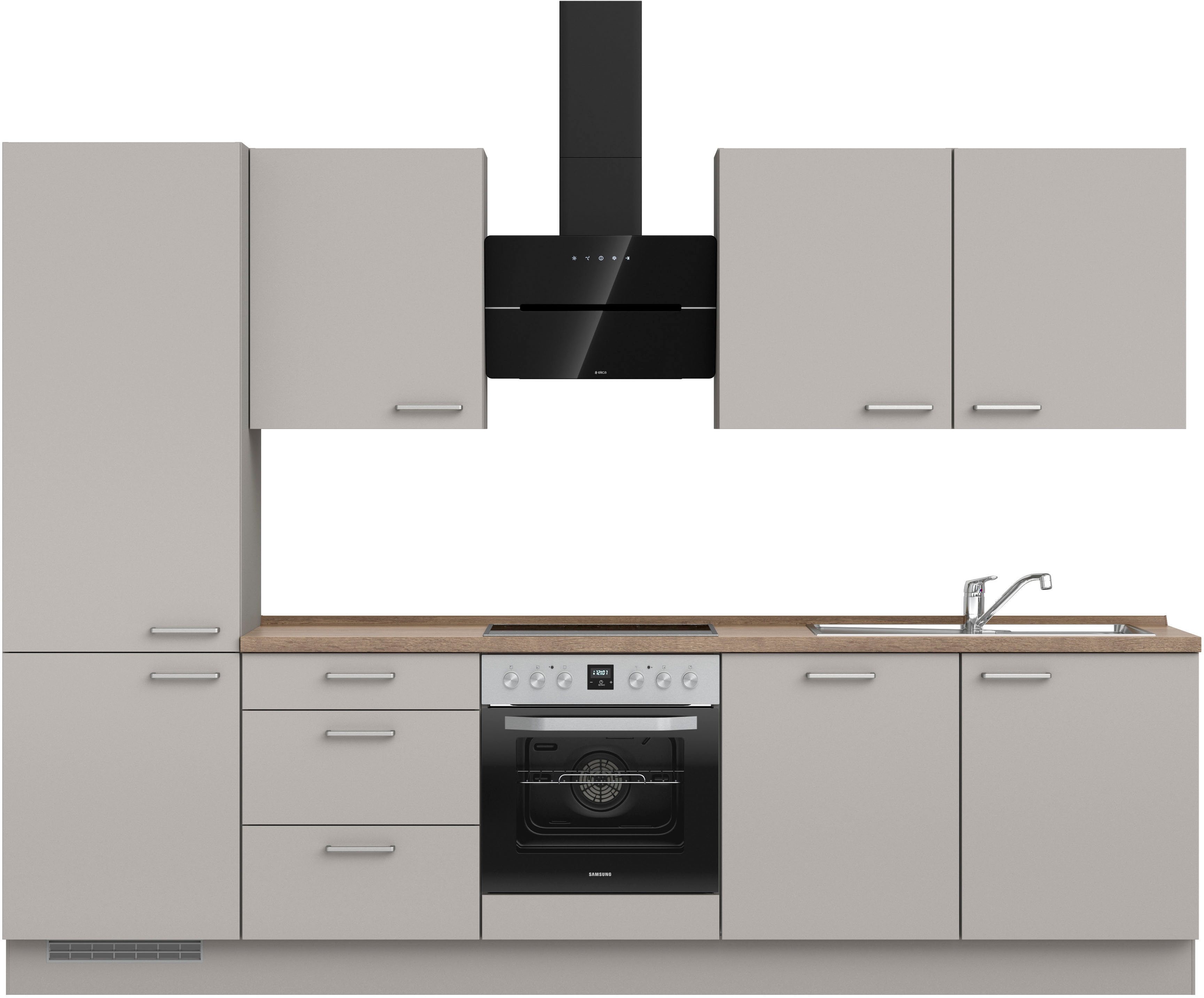 nobilia ""Touch II", NEU: individuell anpassbar mit gratis Profi-Beratung" vormontiert, Breite 300 cm, Ausrichtung wählbar, wahlw. mit E-Geräten