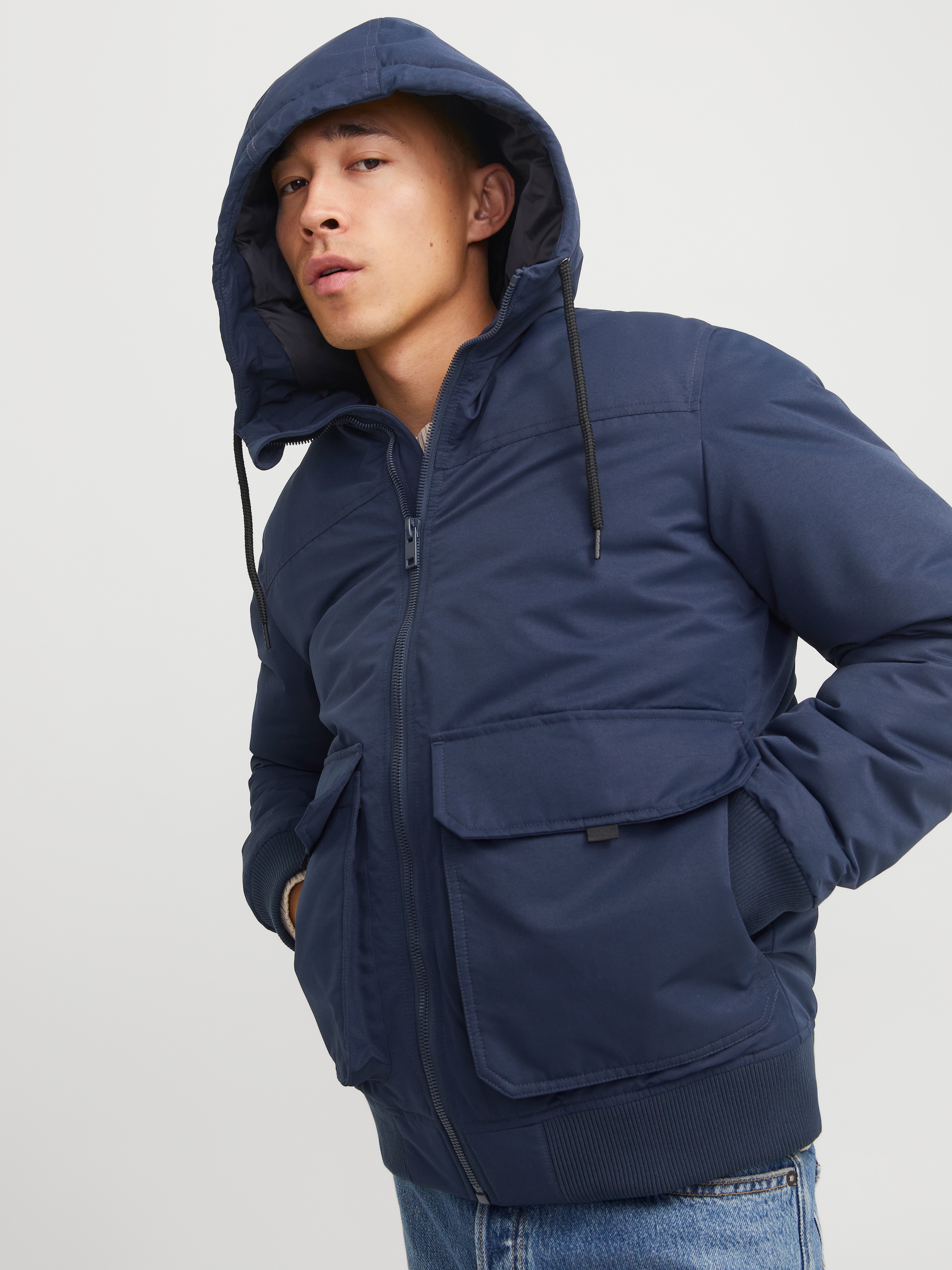 Jack & Jones Bomberjacke »JJCONSTRUCT BOMBER«, mit Kapuze