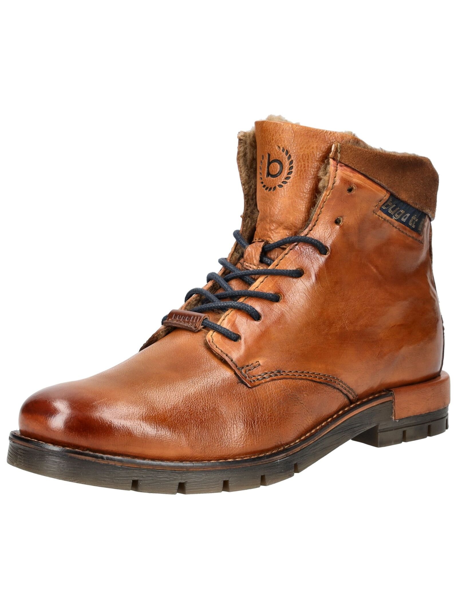 bugatti Schnürstiefelette "bugatti Stiefelette Leder" günstig online kaufen