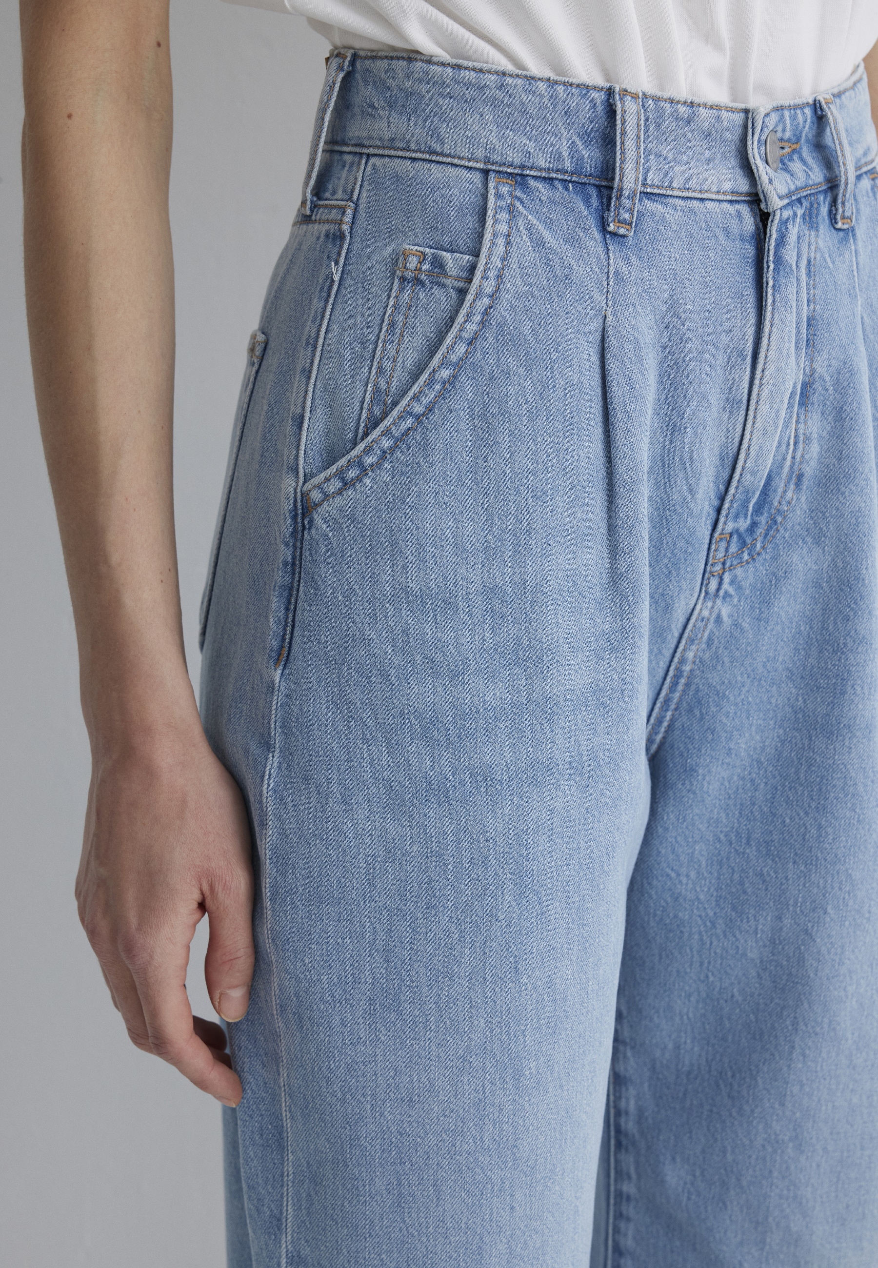 Mavi Weite Jeans »LAURA« Pleated Baggy Pants