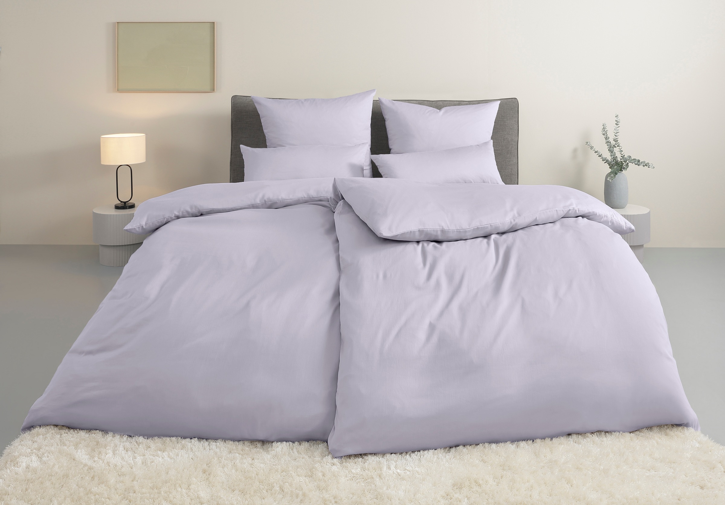 OTTO home Bettwäsche "Mila ab Gr. 135x200 cm aus 100% Baumwolle" 3 zeitlos elegante Uni Bettwäsche in verschiedenen Premium Qualitäten