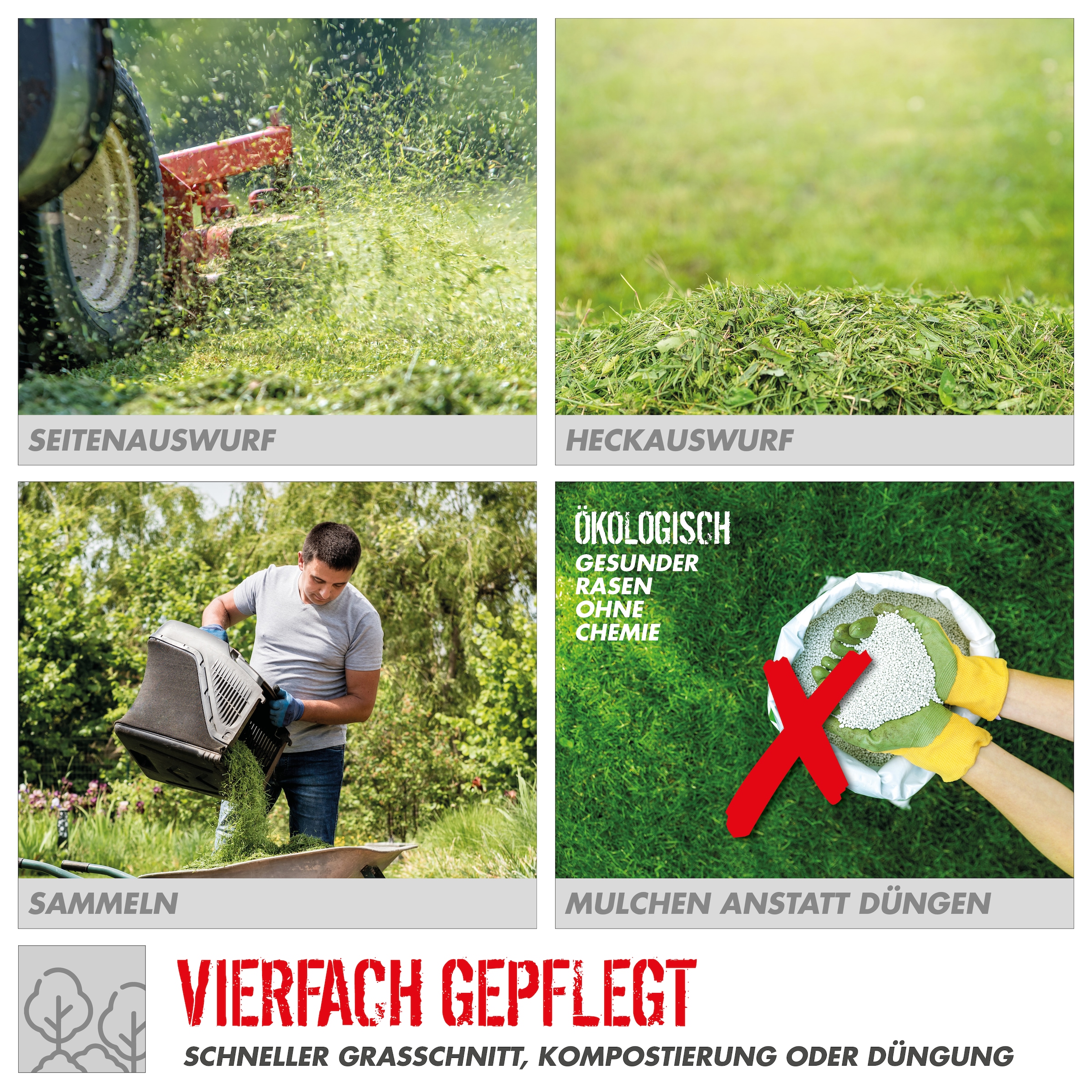 Güde Benzinrasenmäher »»BIG WHEELER 514.7 R««, für Rasenflächen bis 1800m²