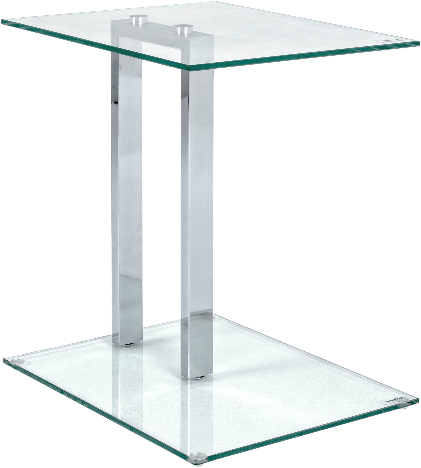 Table d'Appoint en Verre "Antilles" 50cm Transparent