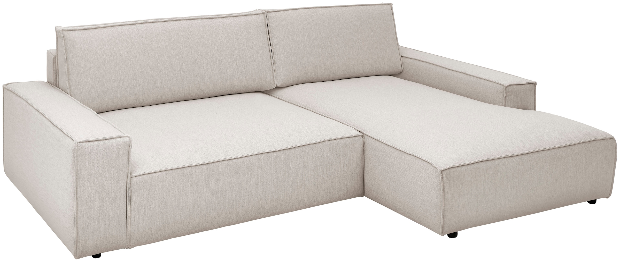 Home affaire Ecksofa »NEU: SHERWOODL XXL 284, Big-Sofa L-Form, tiefe Sitzfläche 95 cm, Cord,«, Leinenoptik, Recamiere rechts/links, auch als Schlafsofa stellbar